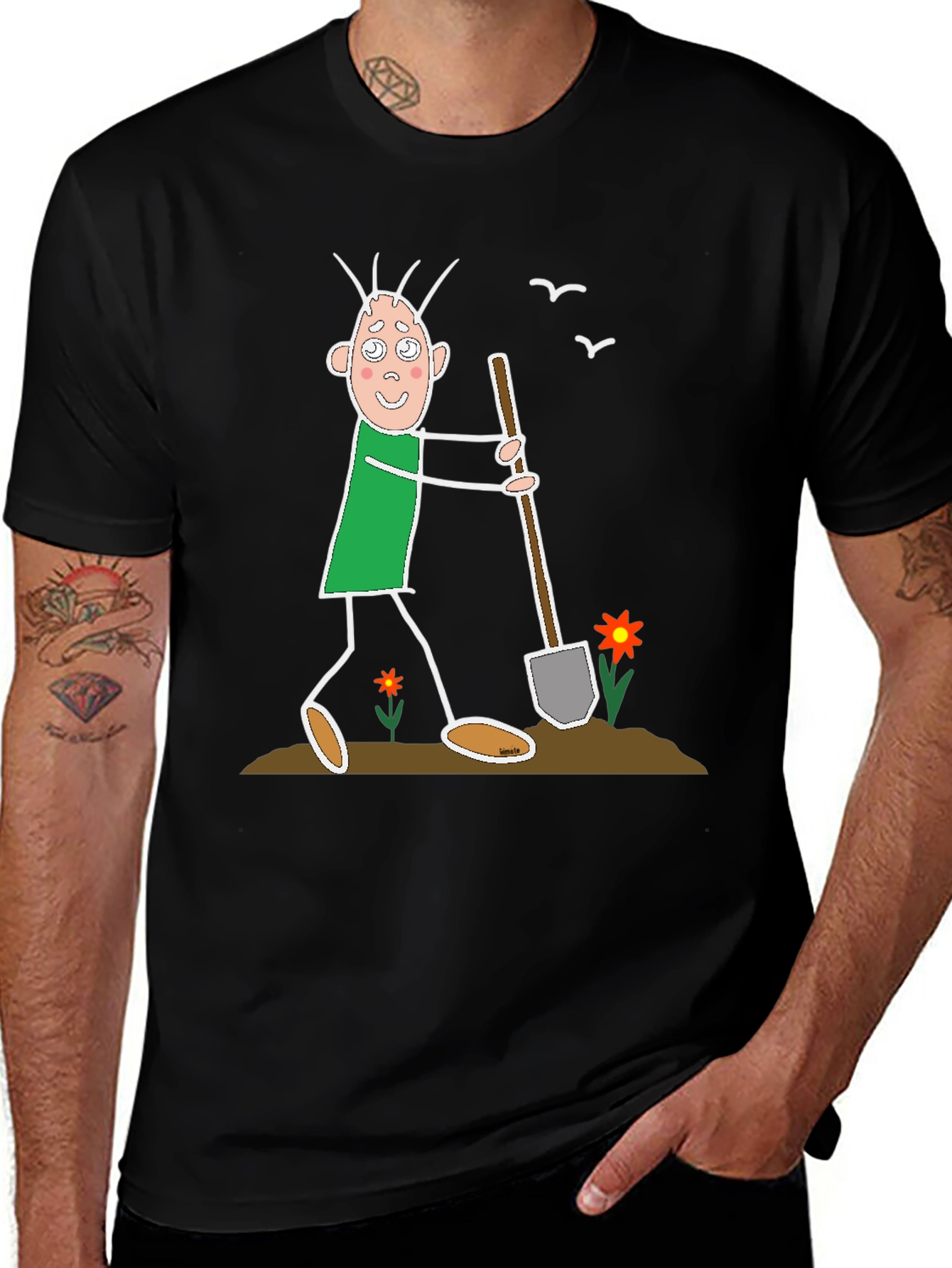 Variant 30 of Funny Cartoon Gardener T-Shirt