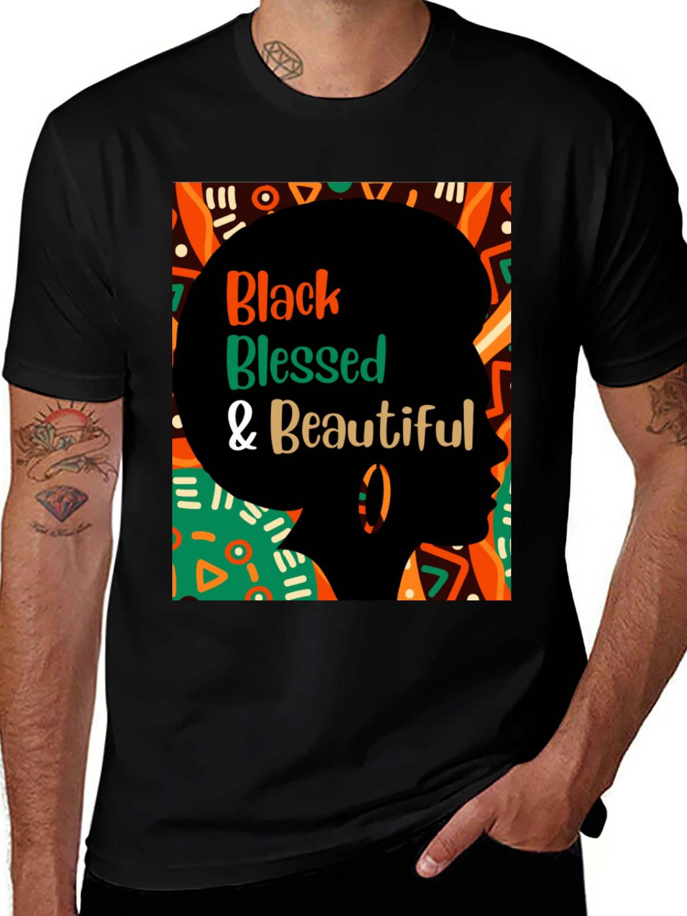 Variant 24 of Black Blessed & Beautiful Graphic Tee