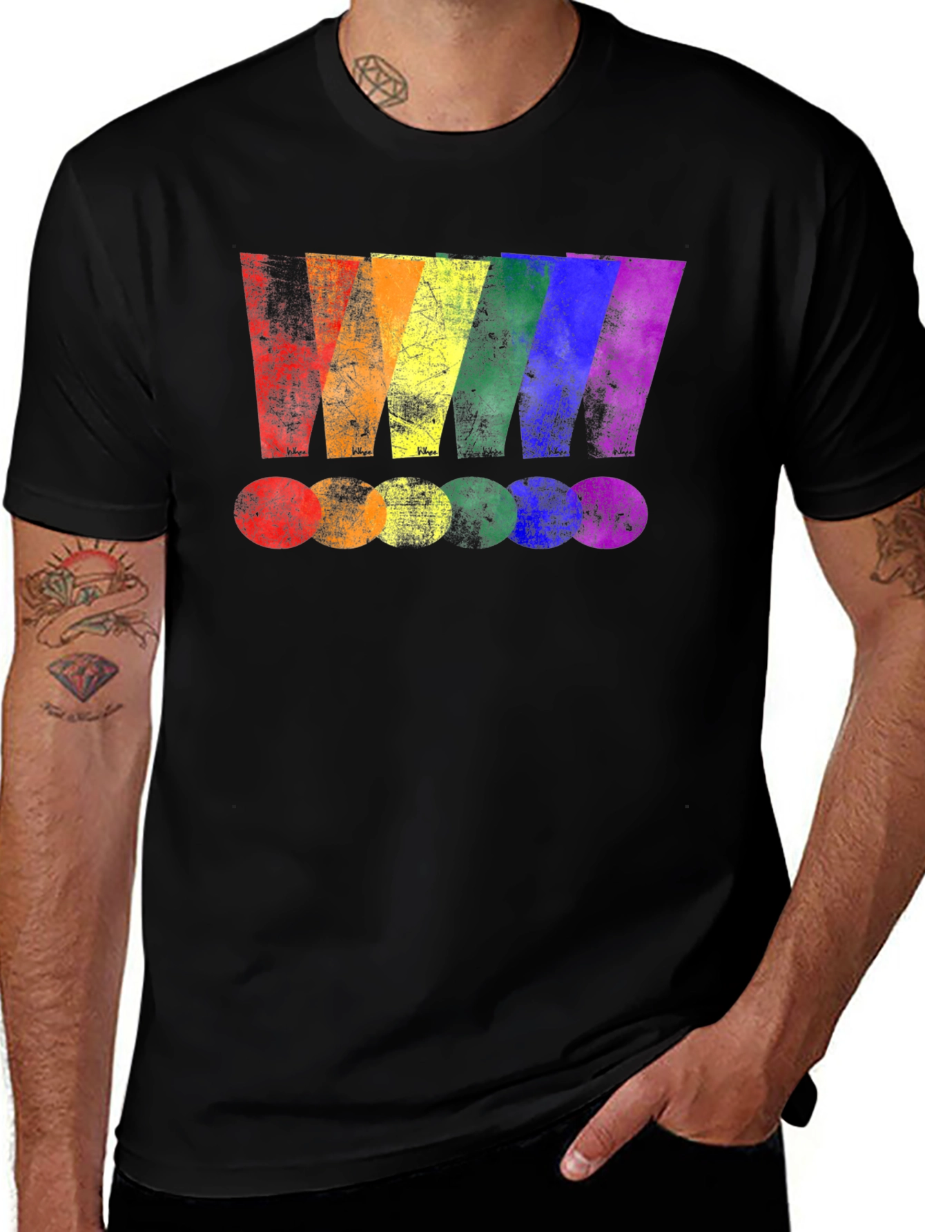 Variant 25 of Rainbow Pride Graphic T-Shirt - Distressed Print