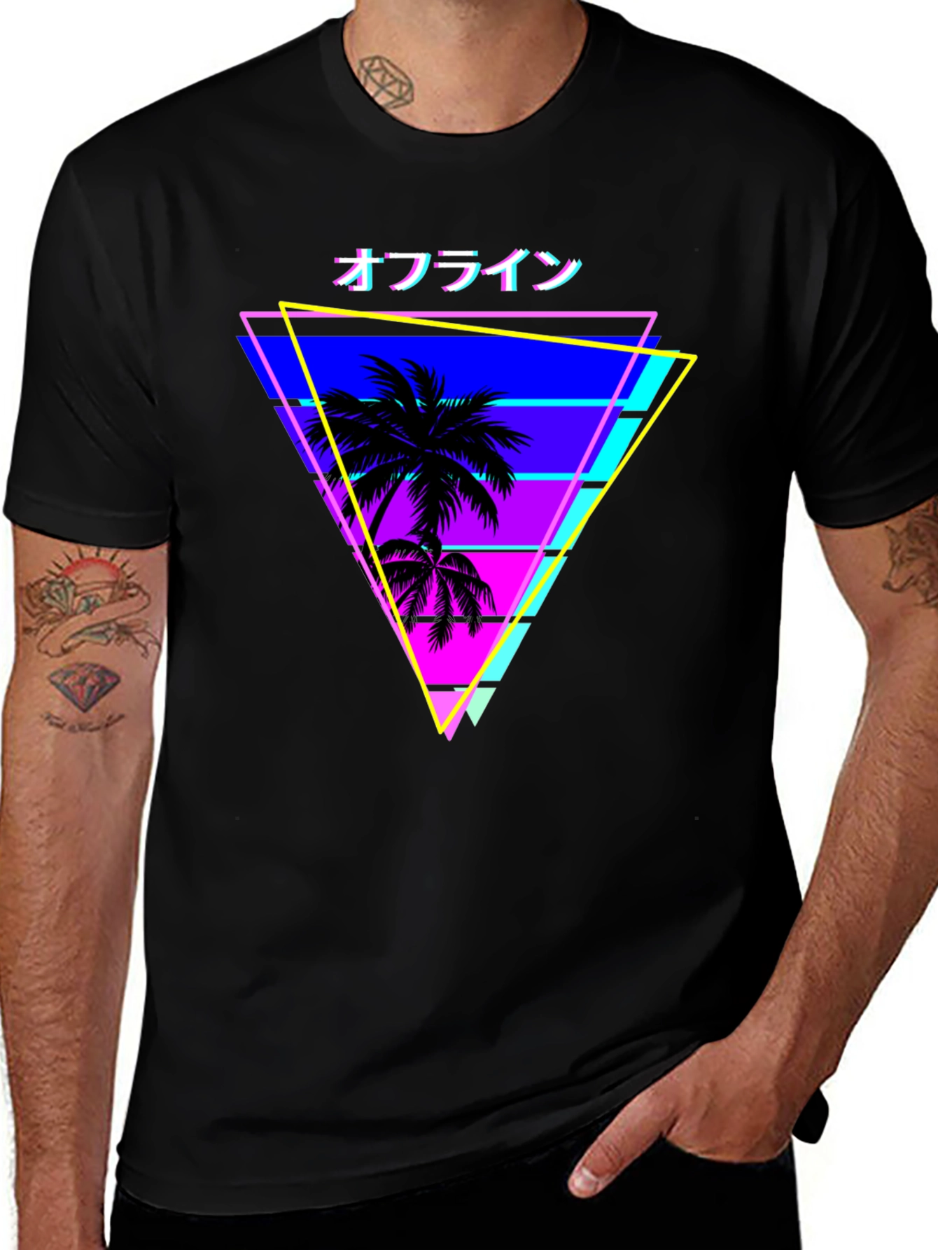 Variant 26 of Retro Palm Tee - Vaporwave Graphic Shirt