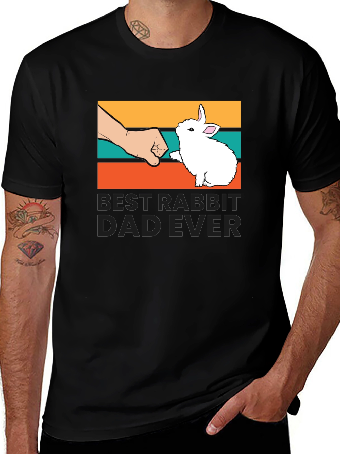 Variant 19 of Best Rabbit Dad Ever Graphic Tee