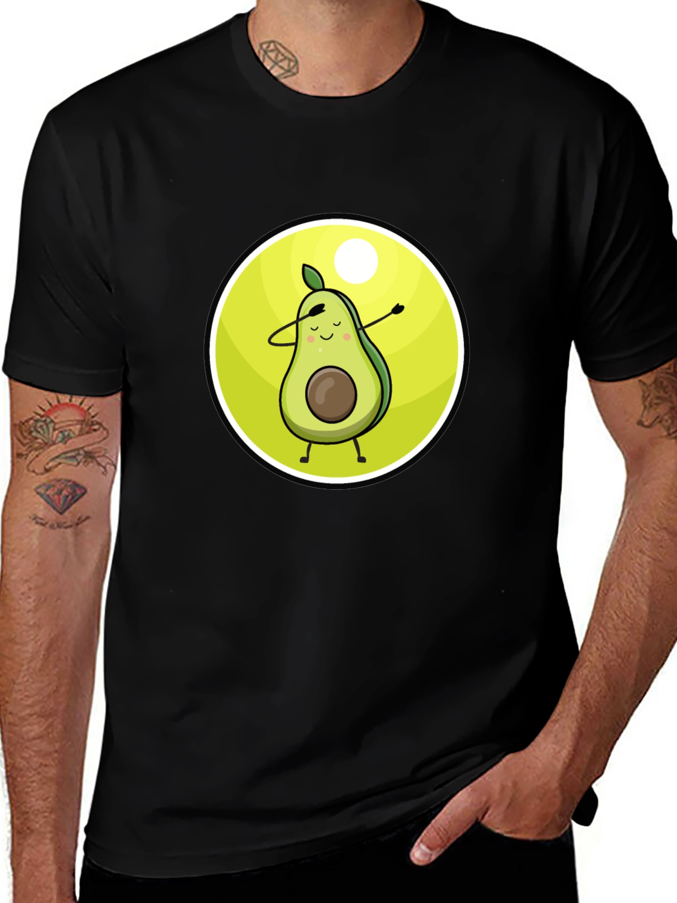 Variant 2 of Dabbing Avocado Graphic Tee - Trendy & Fun!
