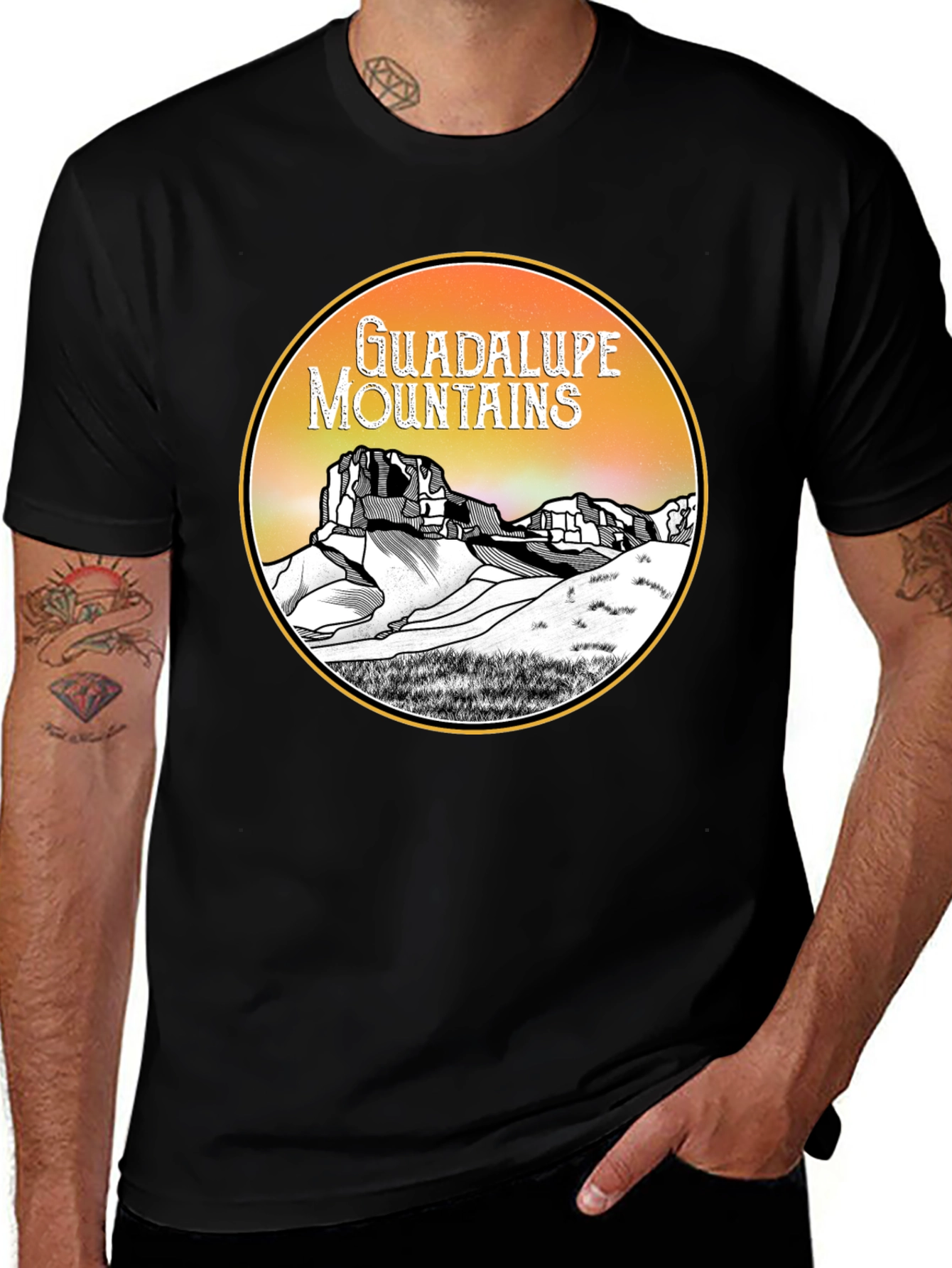 Guadalupe Mountains Graphic Tee - Black