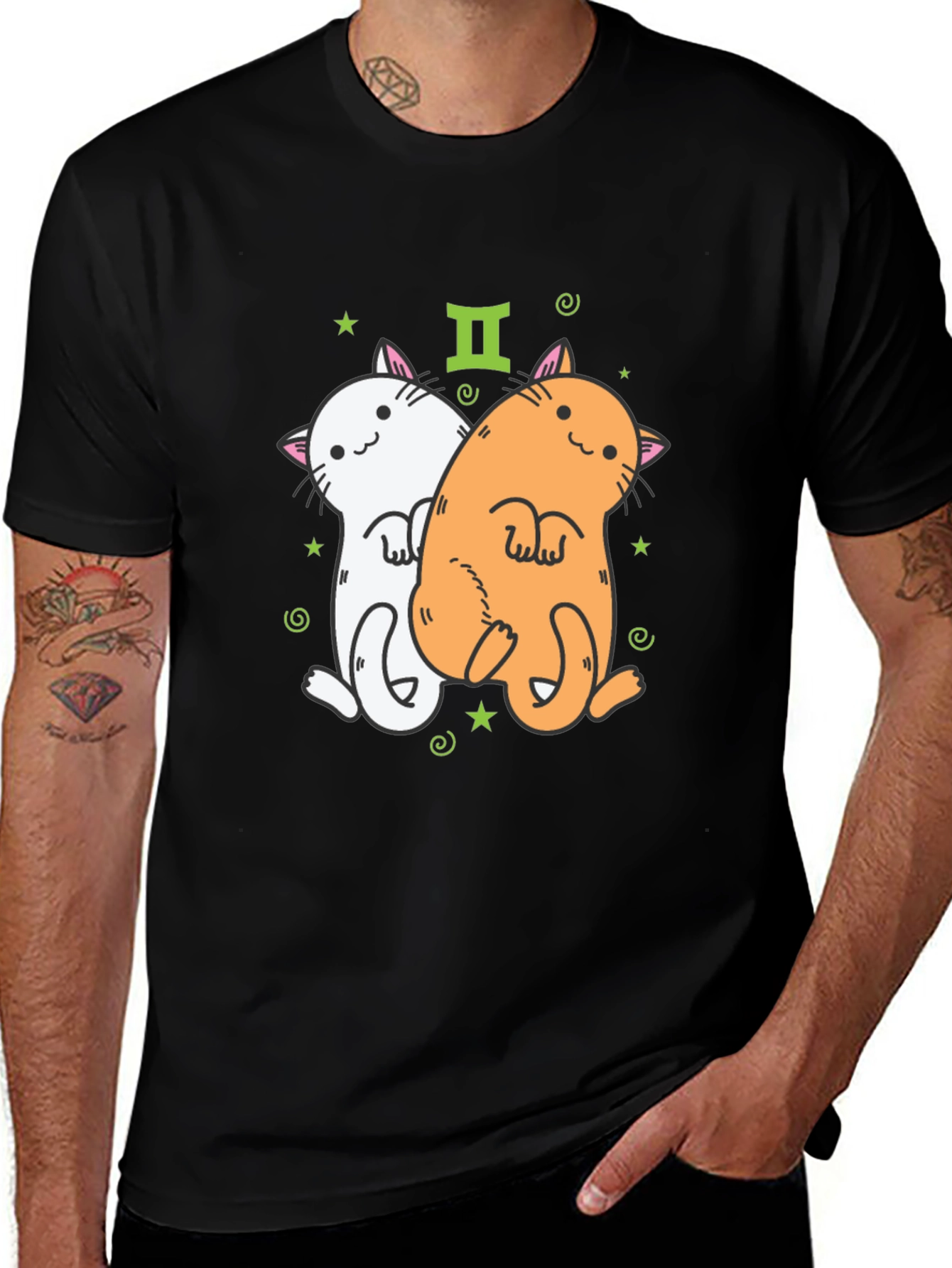 Variant 15 of Gemini Cat T-Shirt: Zodiac Sign Tee