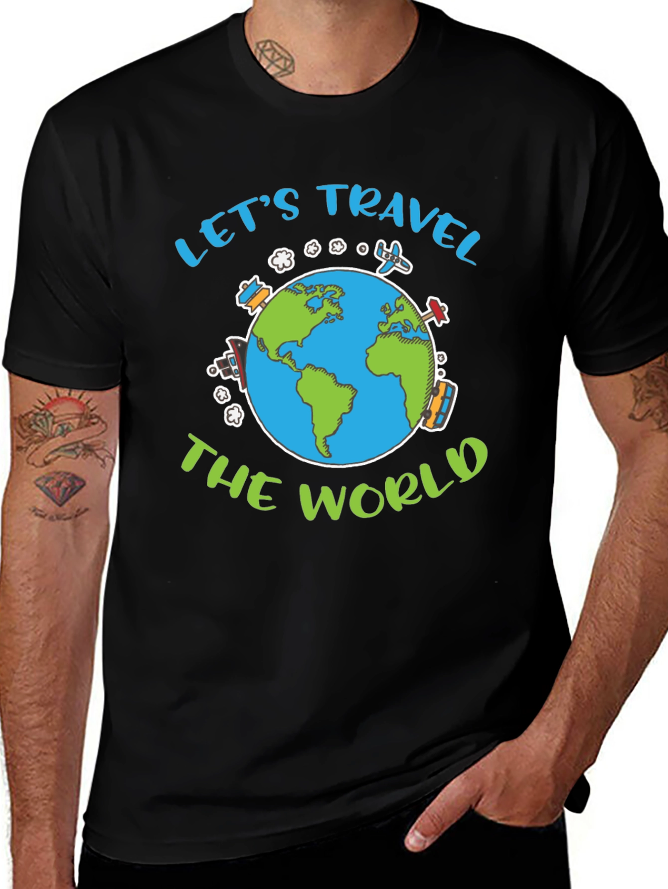 Variant 26 of Let's Travel the World Graphic Tee