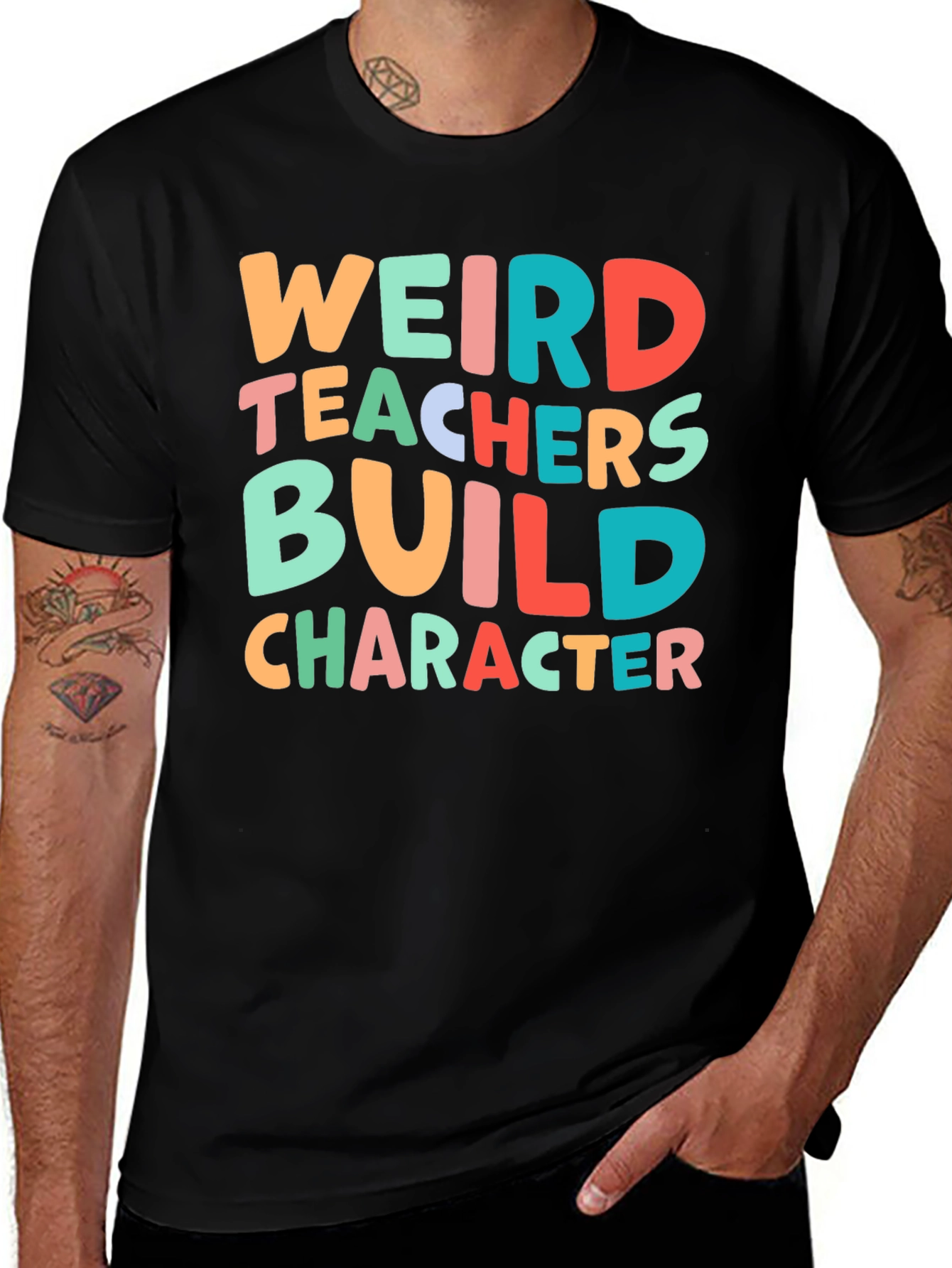 Variant 2 of Weird Teachers Build Character T-Shirt