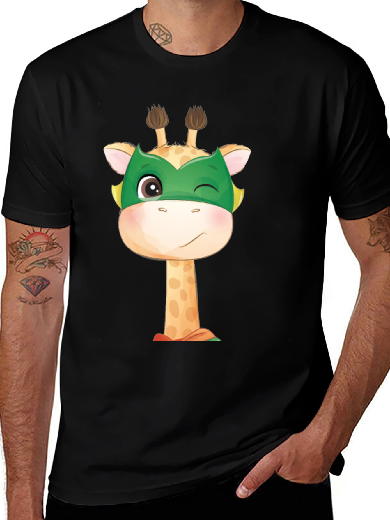 Variant 4 of Cute Giraffe Superhero T-Shirt