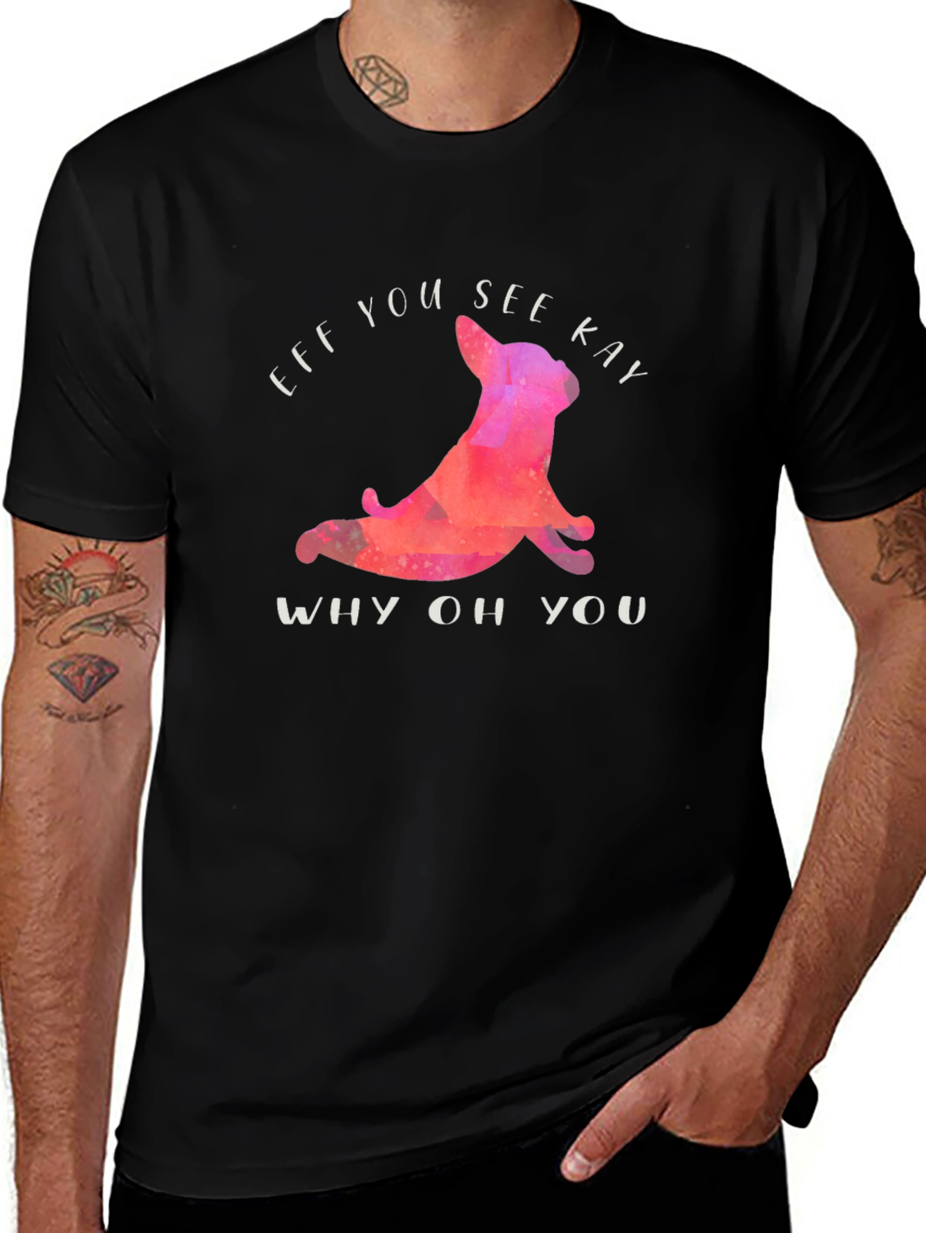 Variant 24 of Funny Eff You See Kay T-Shirt with Yoga Dog