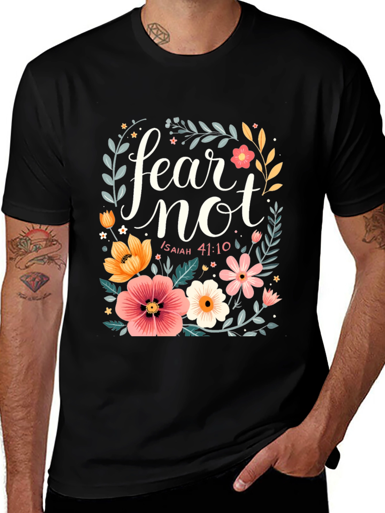 Variant 26 of Fear Not Floral Graphic T-Shirt