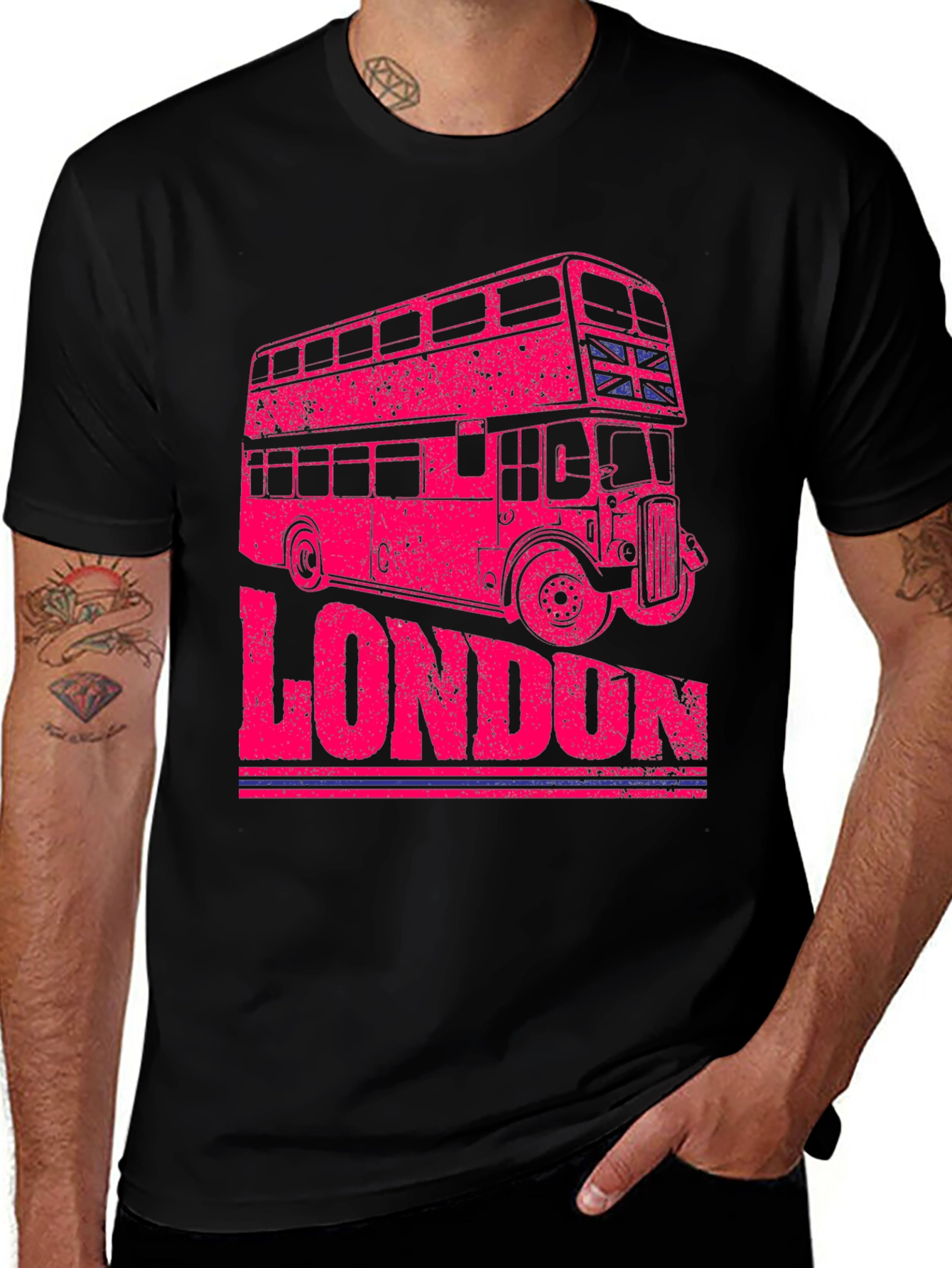 Variant 17 of London Bus Graphic Tee - Retro Style