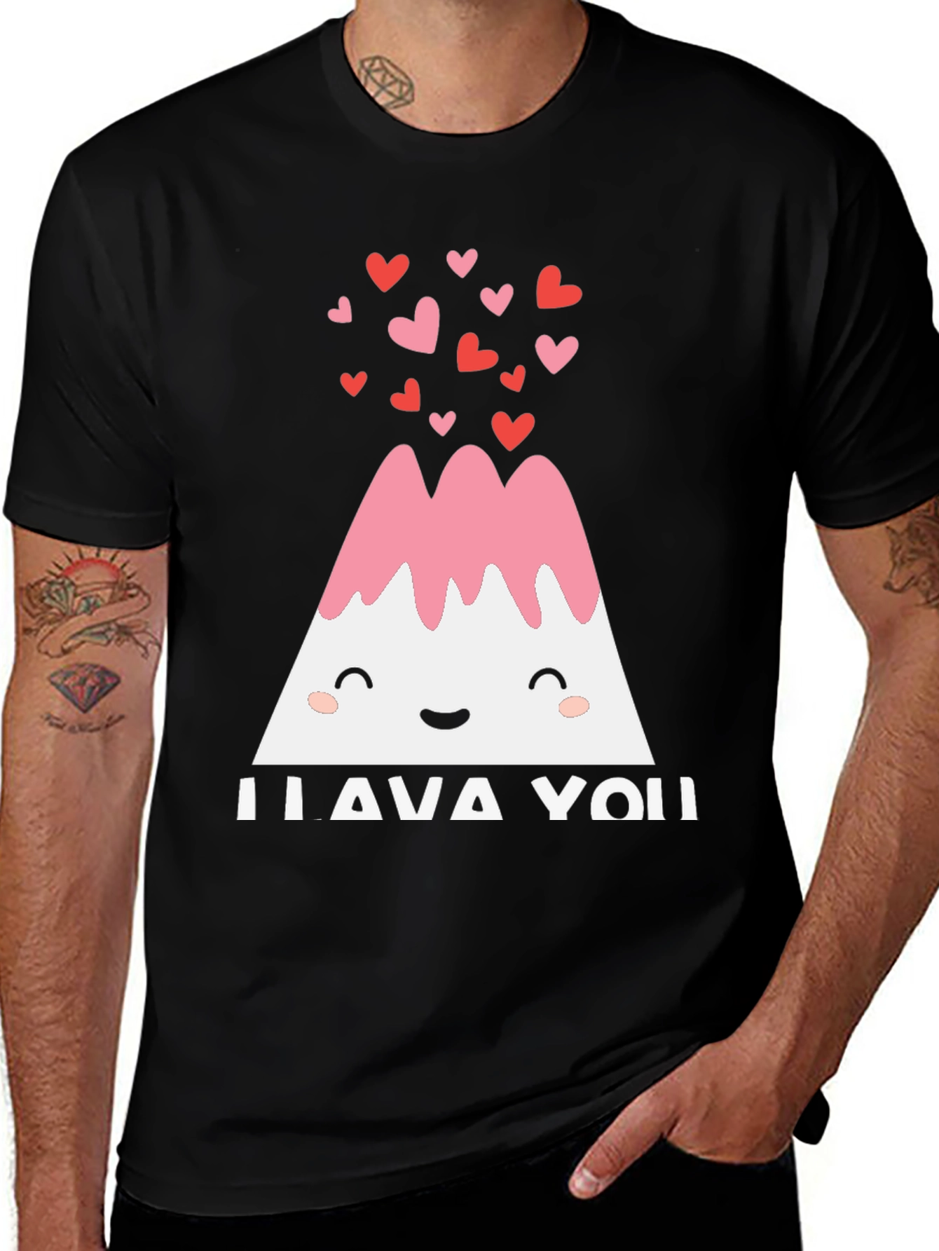Variant 30 of Lava You T-Shirt - Cute Volcano & Hearts Design