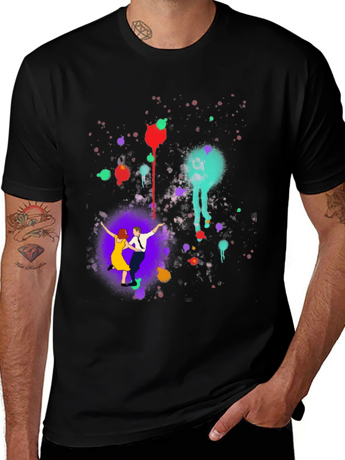 Variant 16 of Colorful Abstract Dance Graphic T-Shirt