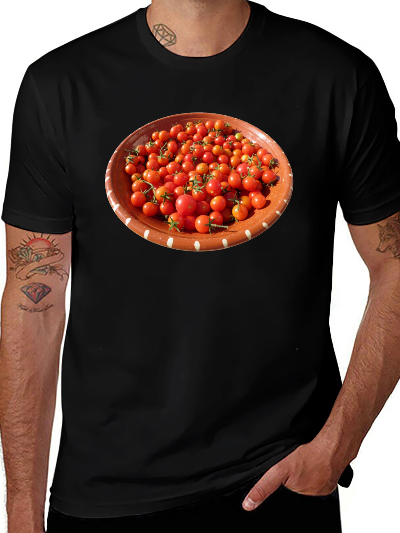 Variant 9 of Tomato Bowl Graphic T-Shirt - Unique Foodie Fashion