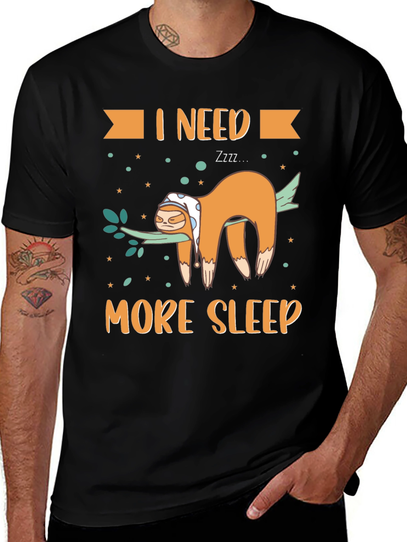 Variant 24 of I Need More Sleep Sloth T-Shirt - Relaxed Fit