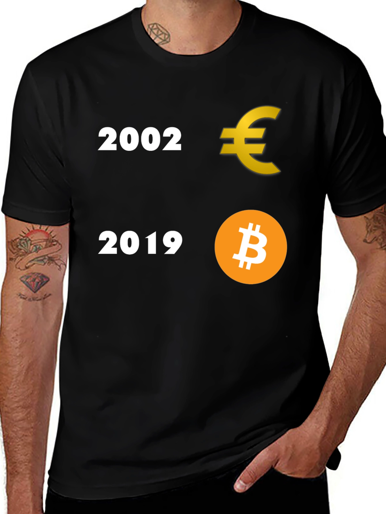 Euro to Bitcoin Evolution Tee