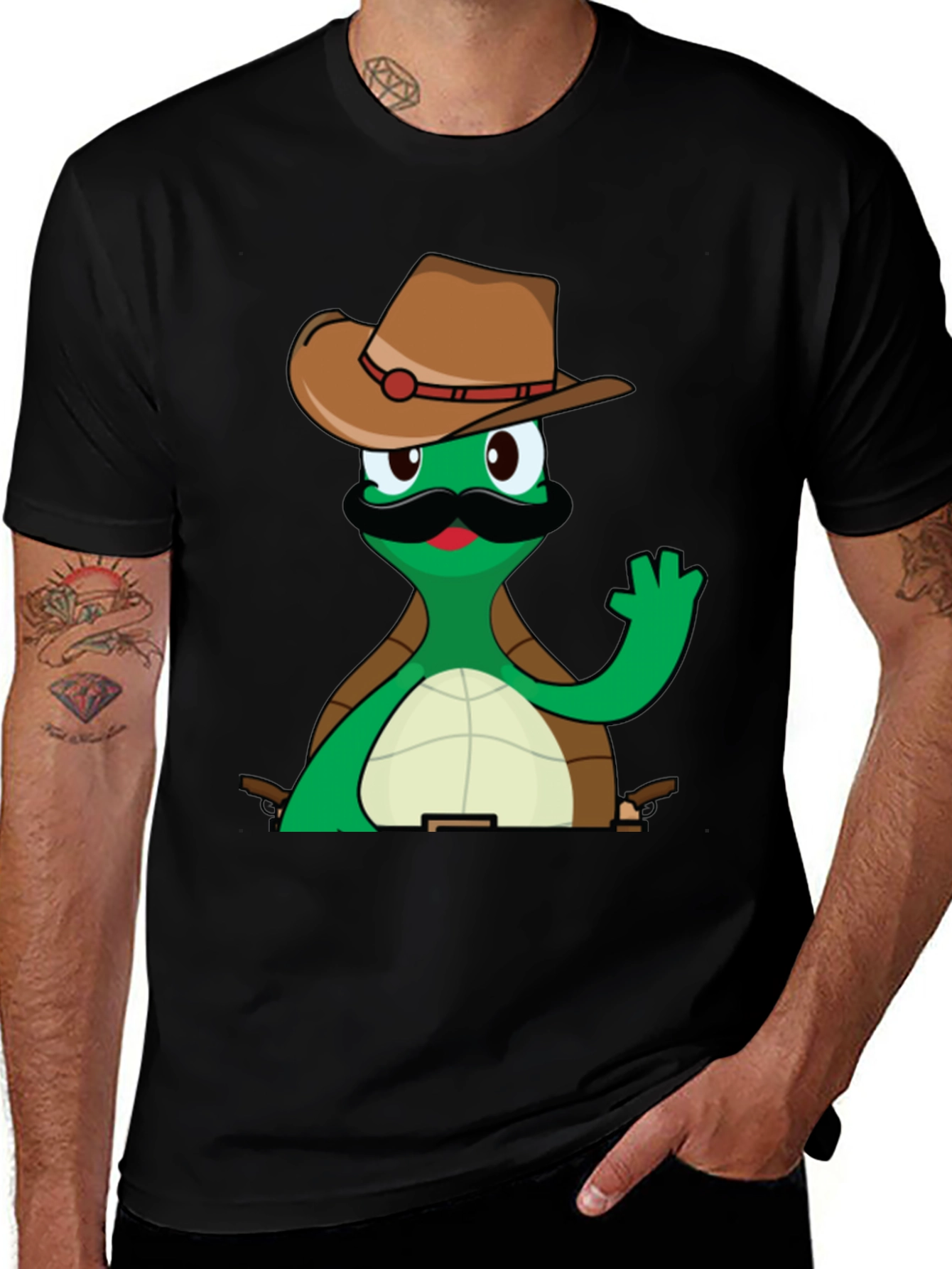 Variant 26 of Cowboy Turtle Graphic T-Shirt
