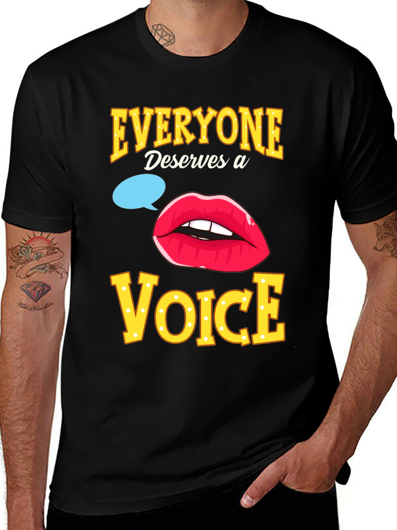 Variant 8 of Everyone Deserves a Voice Graphic Tee