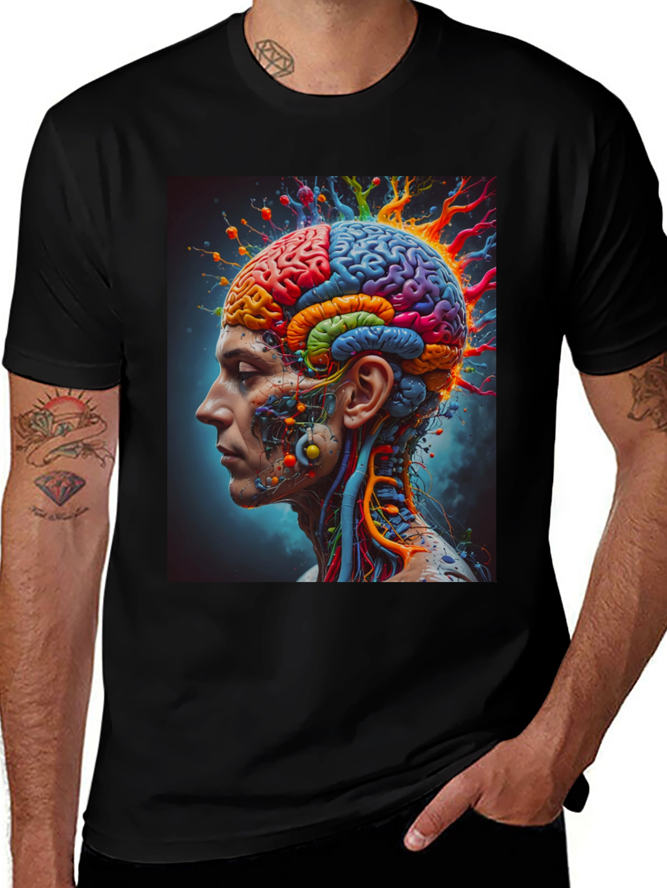 Variant 8 of Brain Anatomy Graphic Print Unisex T-Shirt