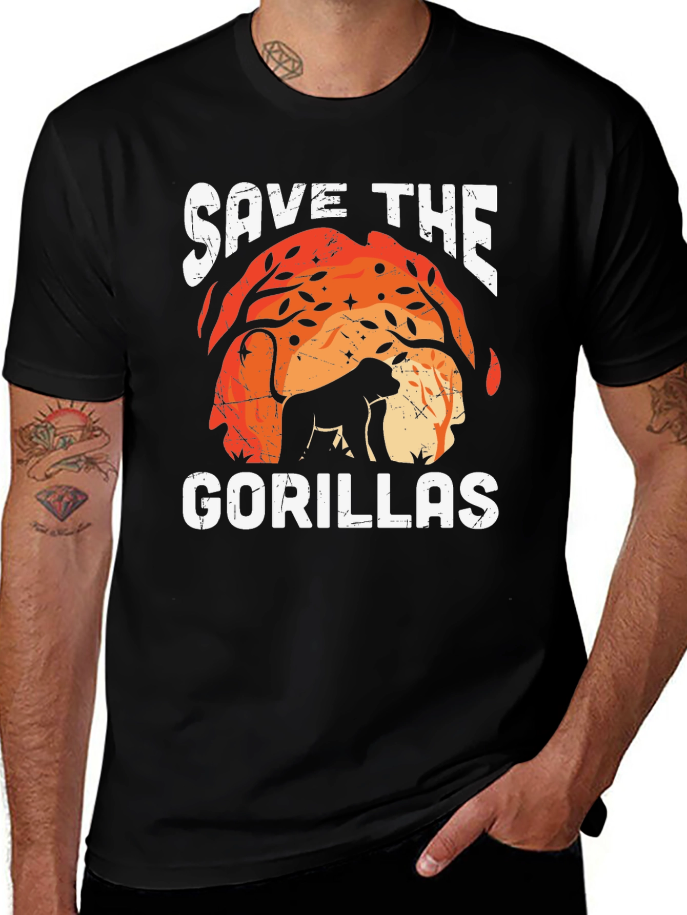 Variant 28 of Save The Gorillas Graphic Tee