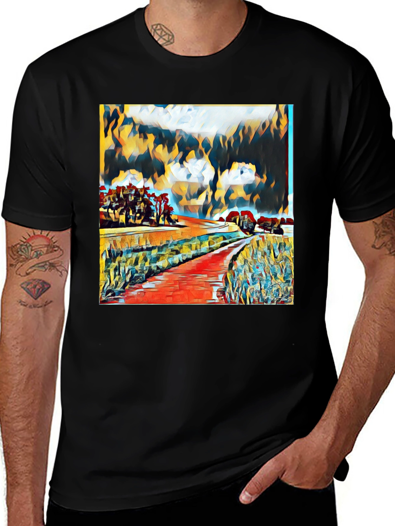 Variant 11 of Abstract Landscape Graphic Tee