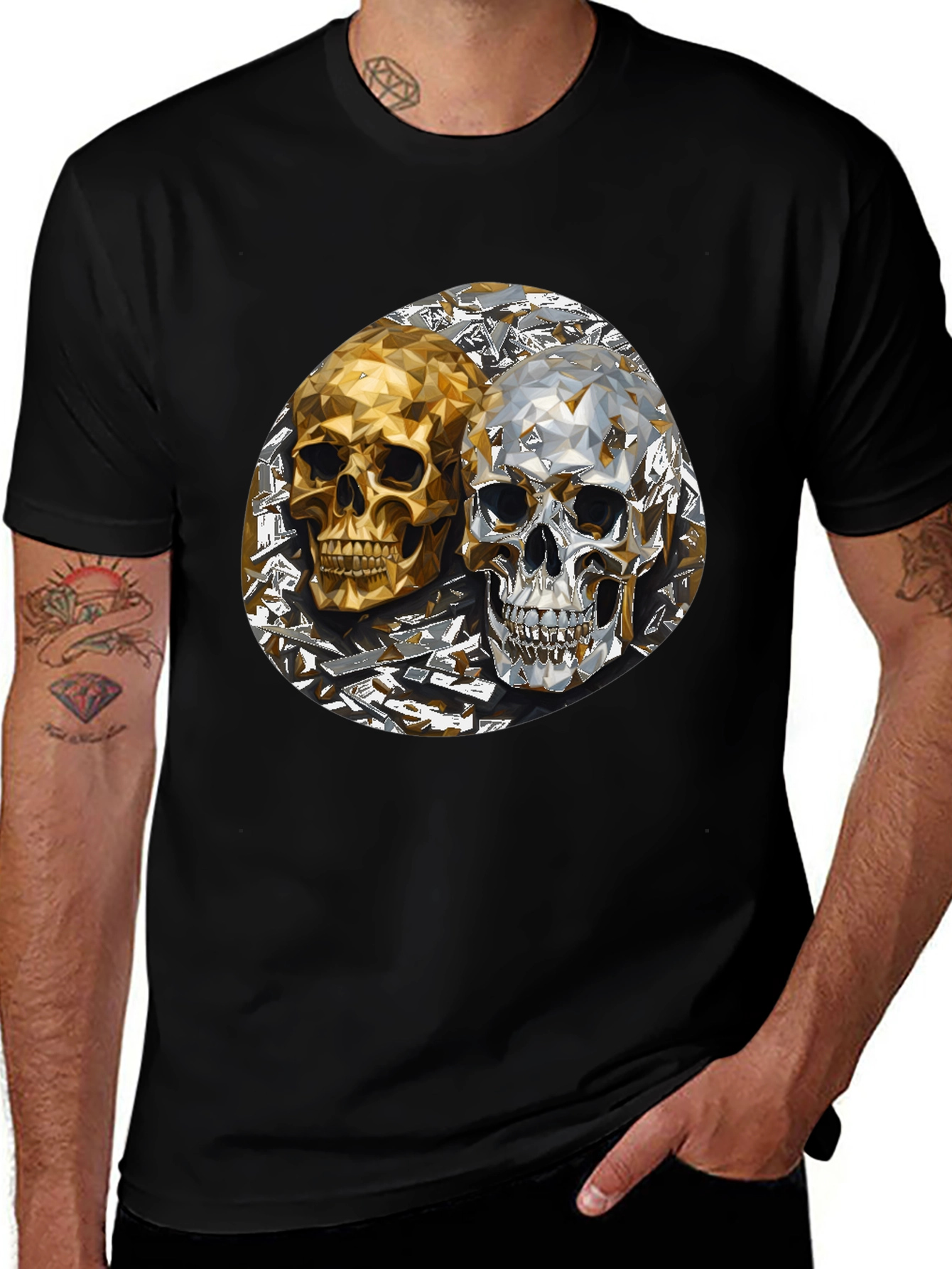 Variant 19 of Skull Art Graphic Print Men's T-Shirt