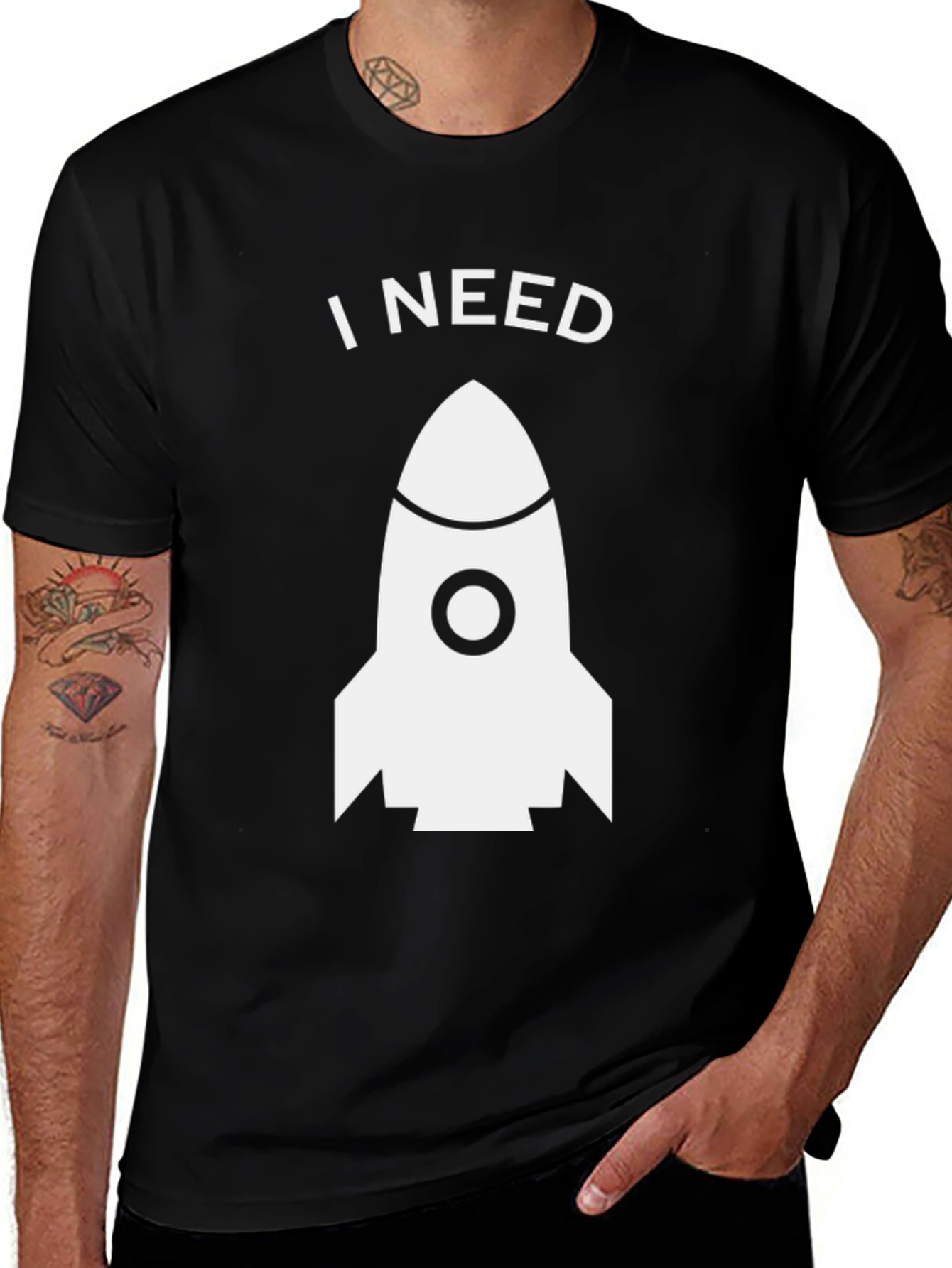 Variant 17 of I Need Space Rocket Graphic T-Shirt - Unique Design