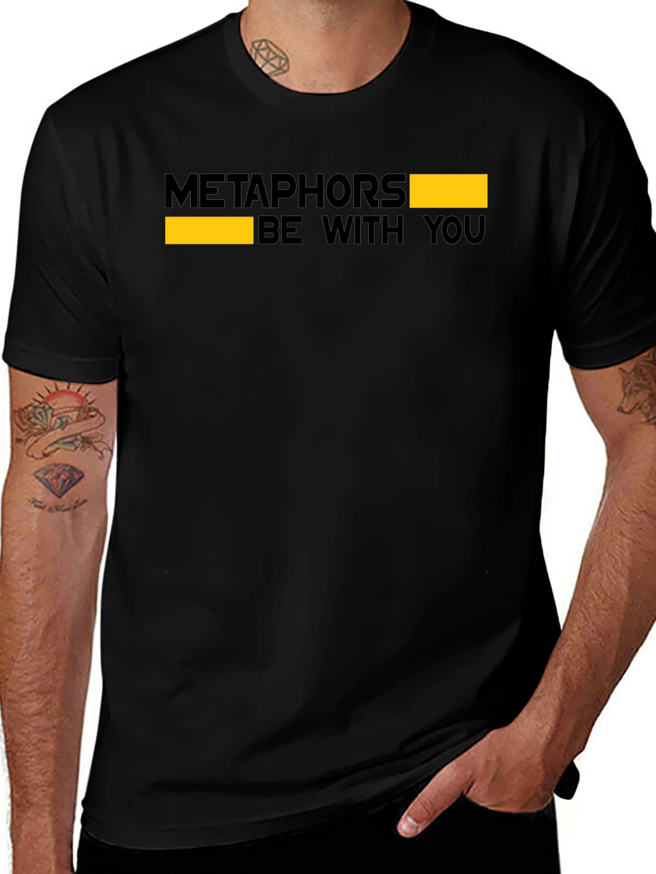Variant 20 of Metaphors Be With You Graphic T-Shirt - Black
