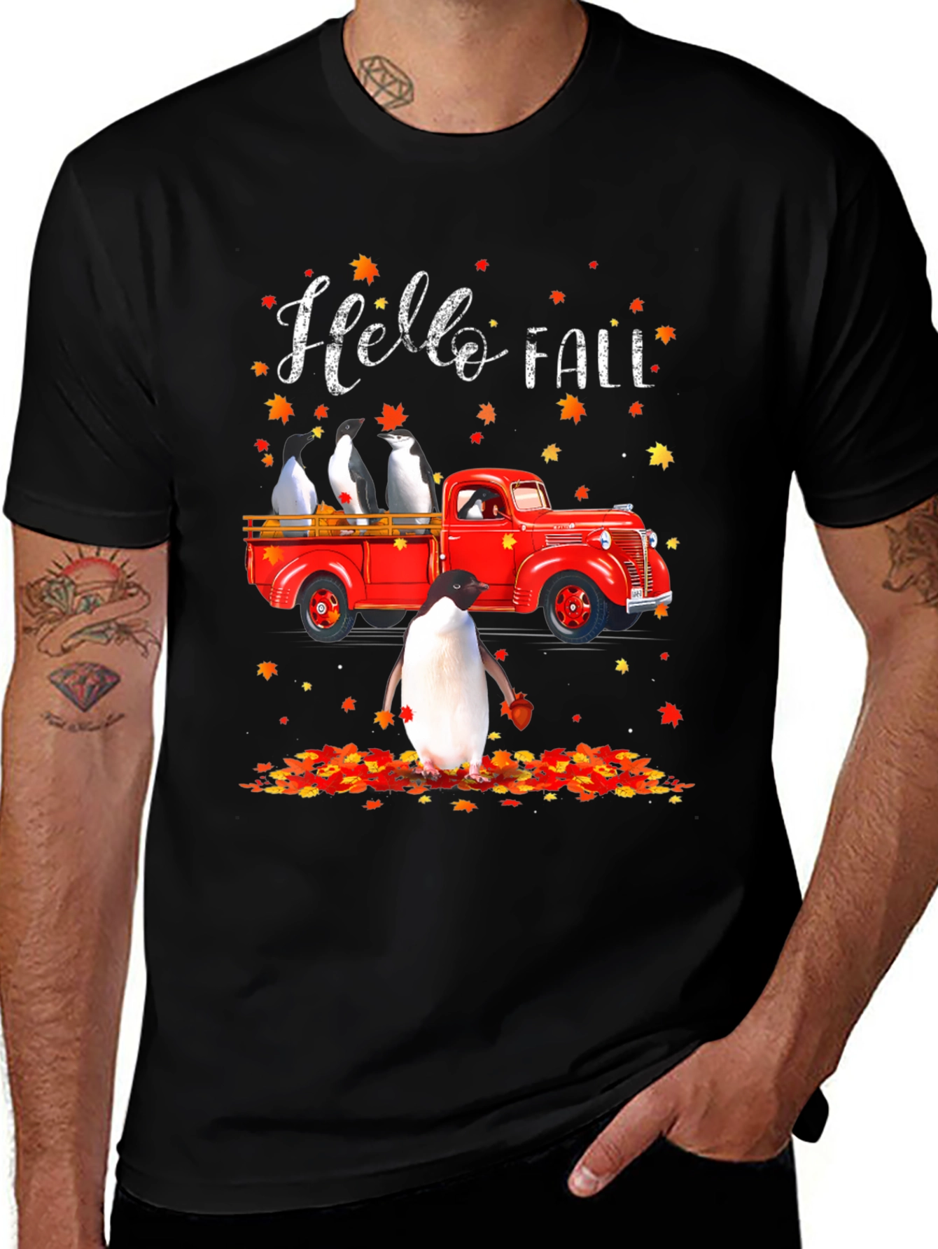 Variant 3 of Penguin Fall Truck T-Shirt
