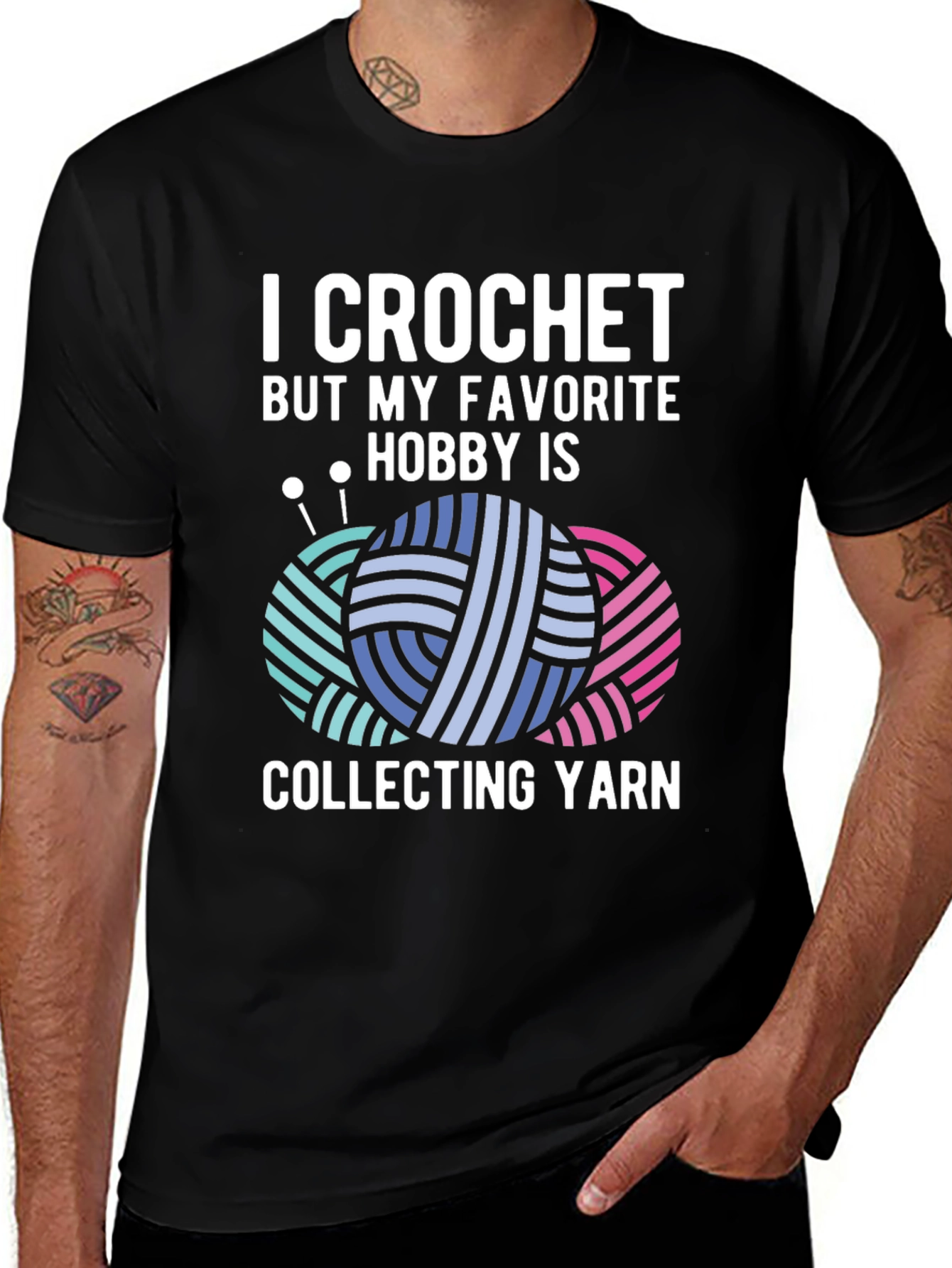 Variant 5 of I Crochet, Collecting Yarn T-Shirt