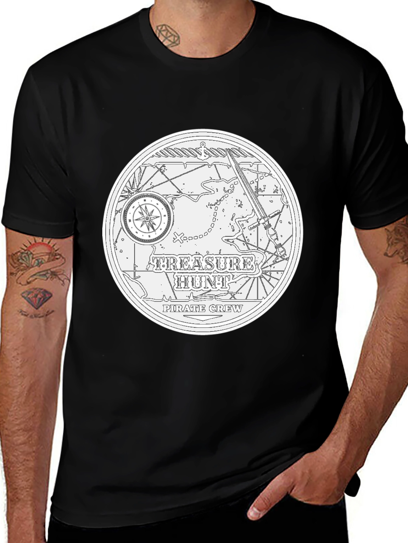 Variant 22 of Treasure Hunt Pirate Crew Black T-Shirt