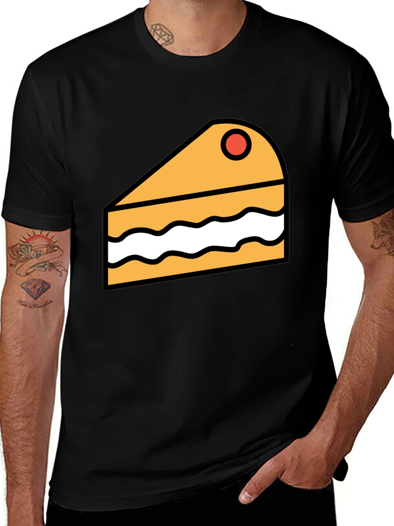 Variant 11 of Cake Slice Graphic Tee - Dessert Lover T-Shirt