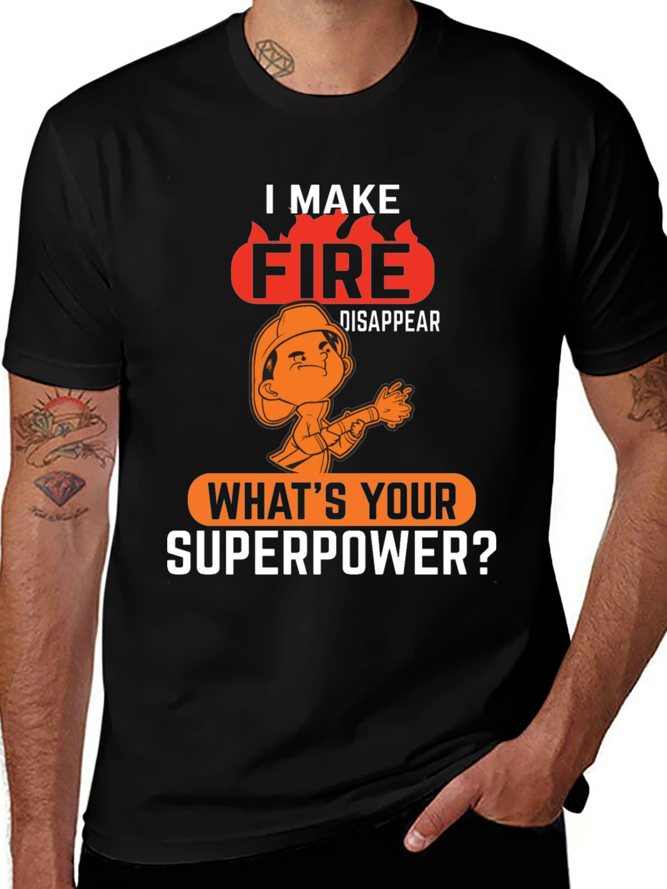 Variant 23 of Firefighter Superpower Graphic Tee
