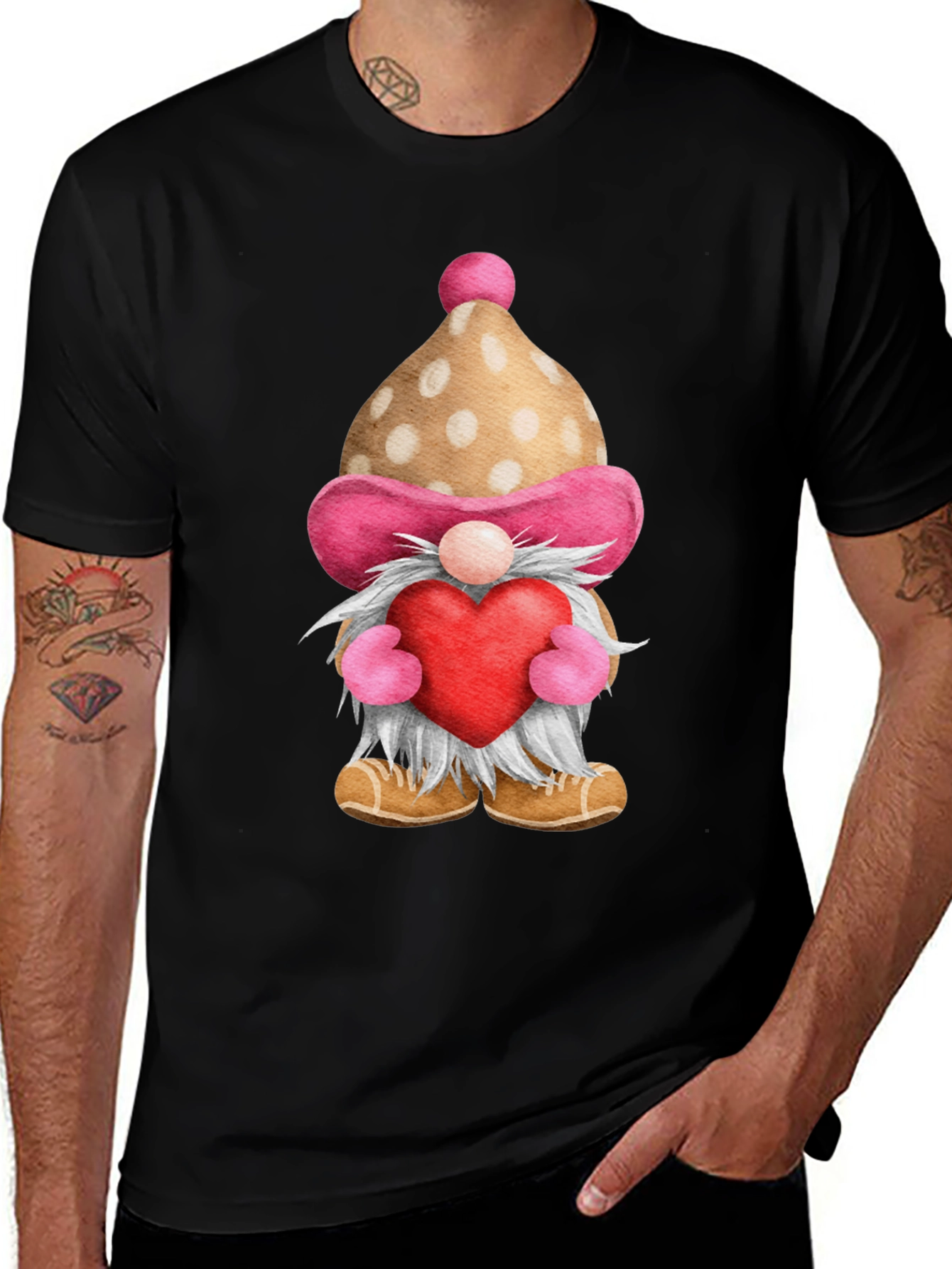 Variant 6 of Valentine Gnome Graphic Tee