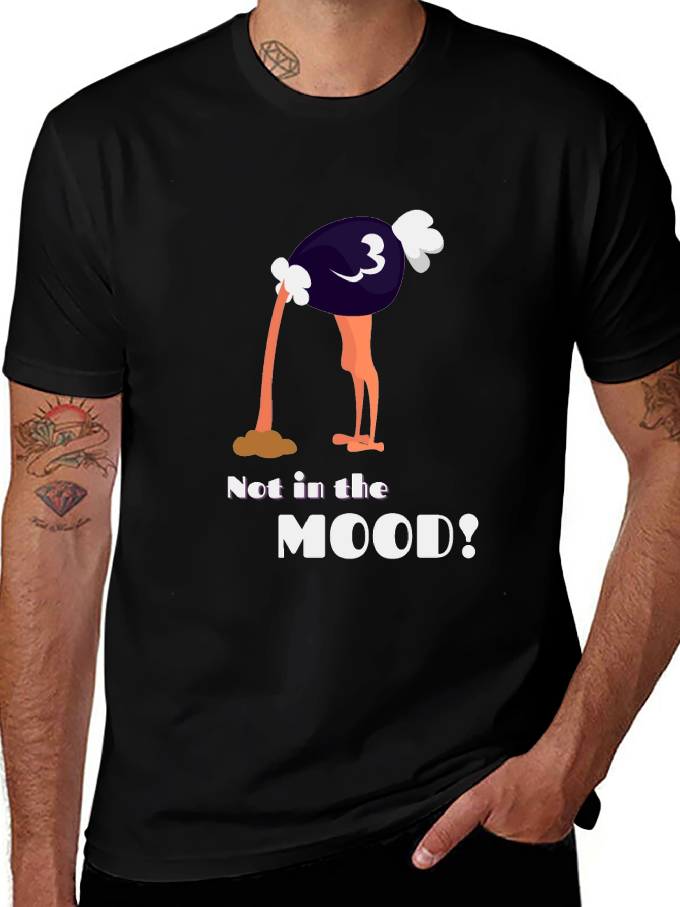 Variant 29 of Funny Ostrich Humor T-Shirt - Not In The Mood