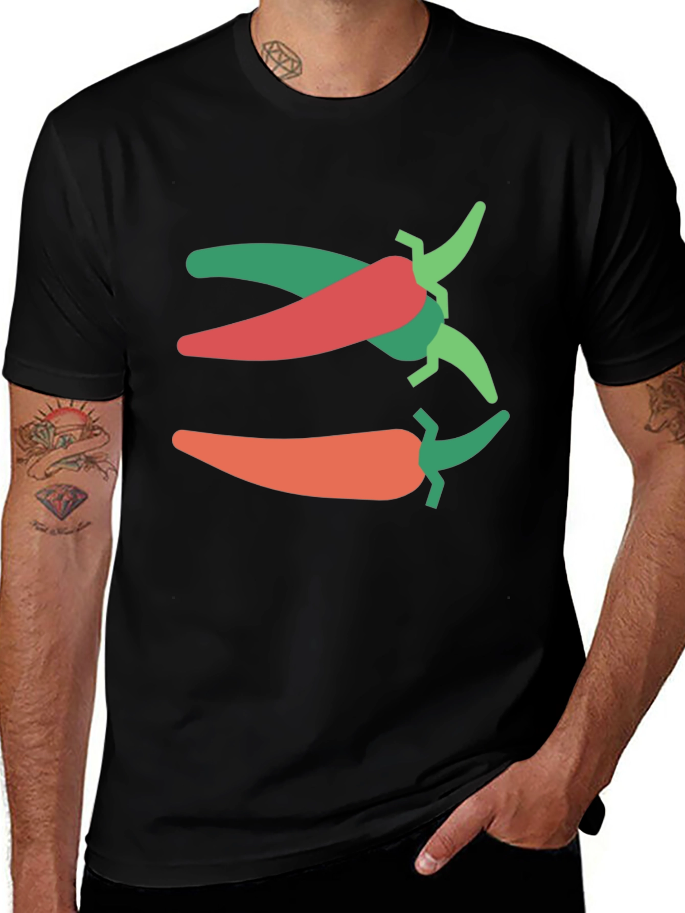 Variant 3 of Chili Pepper Graphic Tee - Spicy Style!