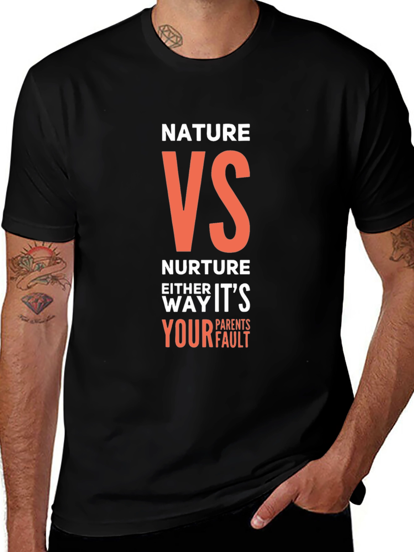 Variant 9 of Nature VS Nurture T-Shirt - Funny Parent Blame Tee