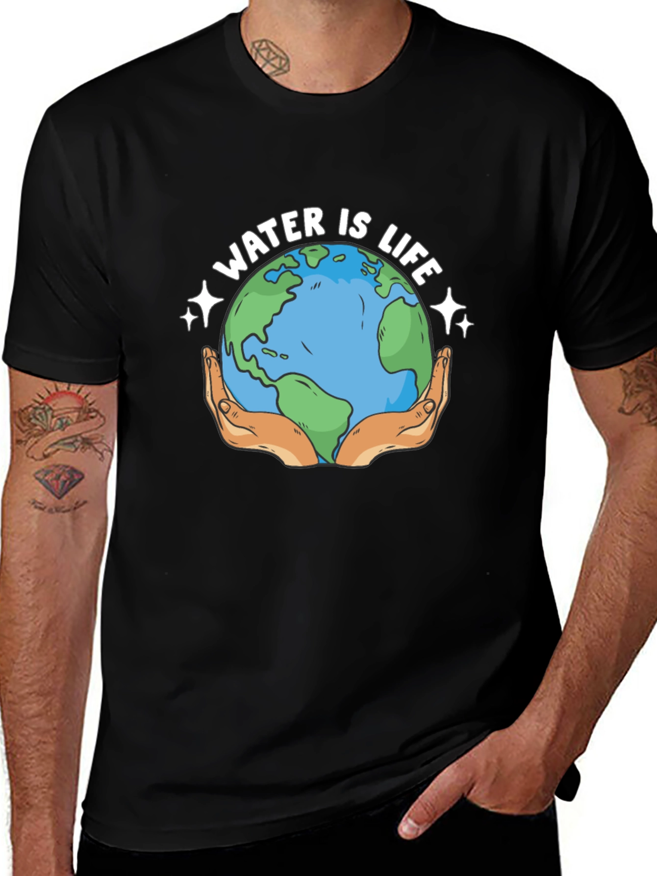 Variant 25 of Water is Life Graphic Tee - Earth Day Shirt