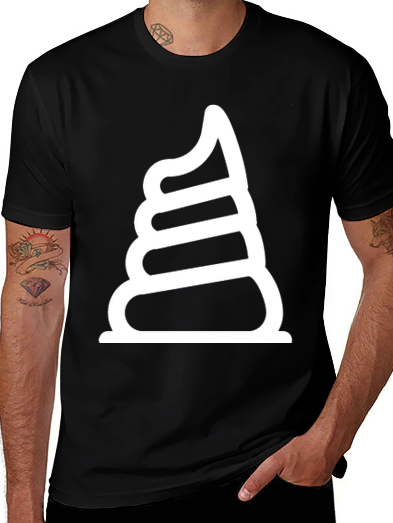 Variant 17 of Poop Emoji Graphic Tee - Funny Casual T-Shirt