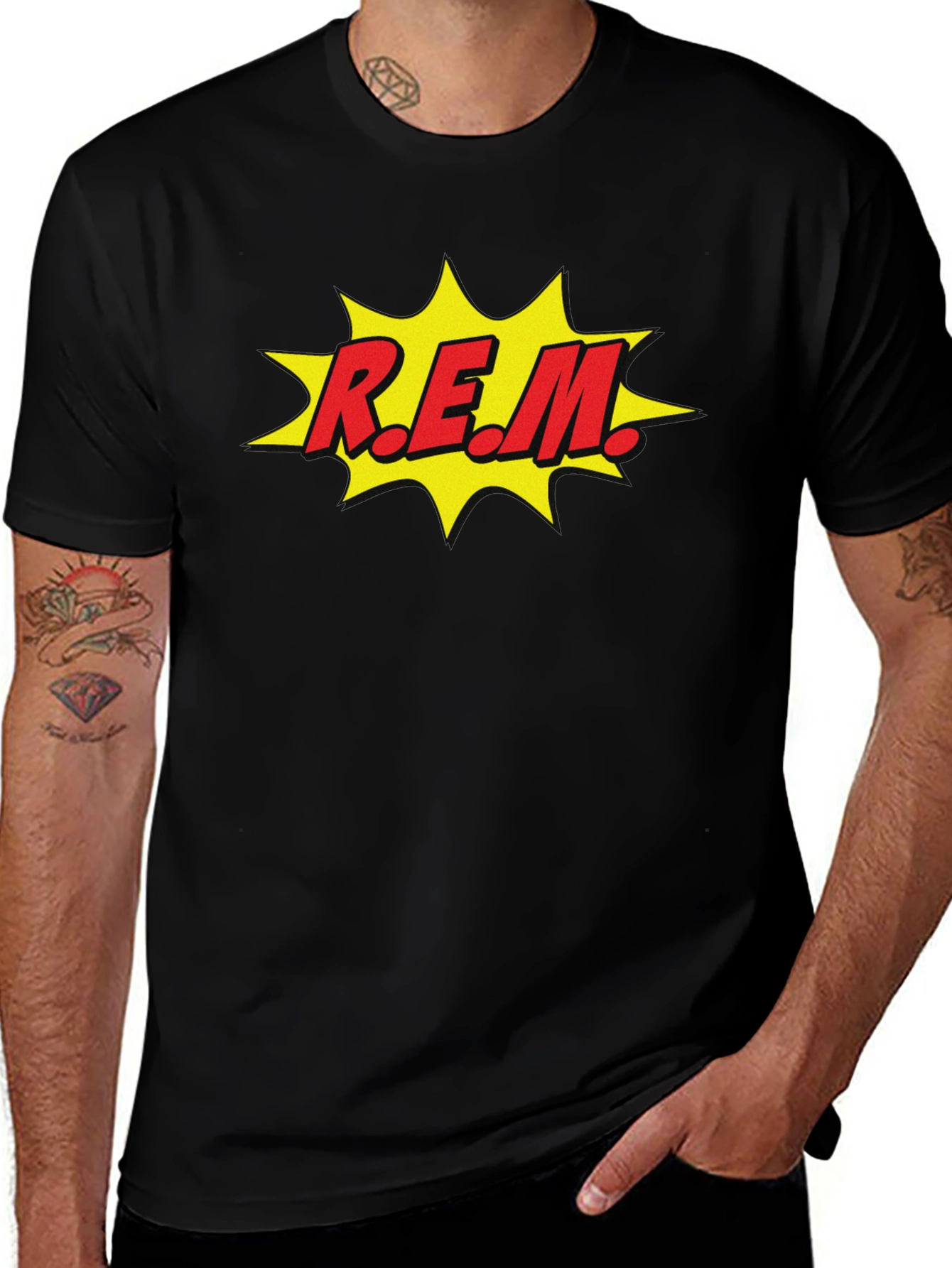 R.E.M. Band Tee - Comic Style T-Shirt