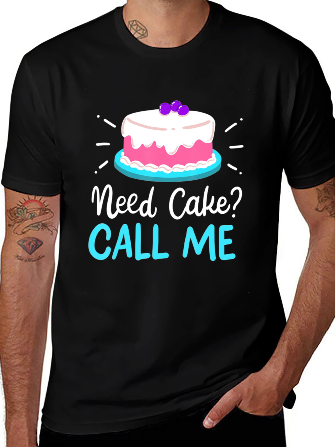 Variant 17 of Need Cake? Novelty Graphic T-Shirt