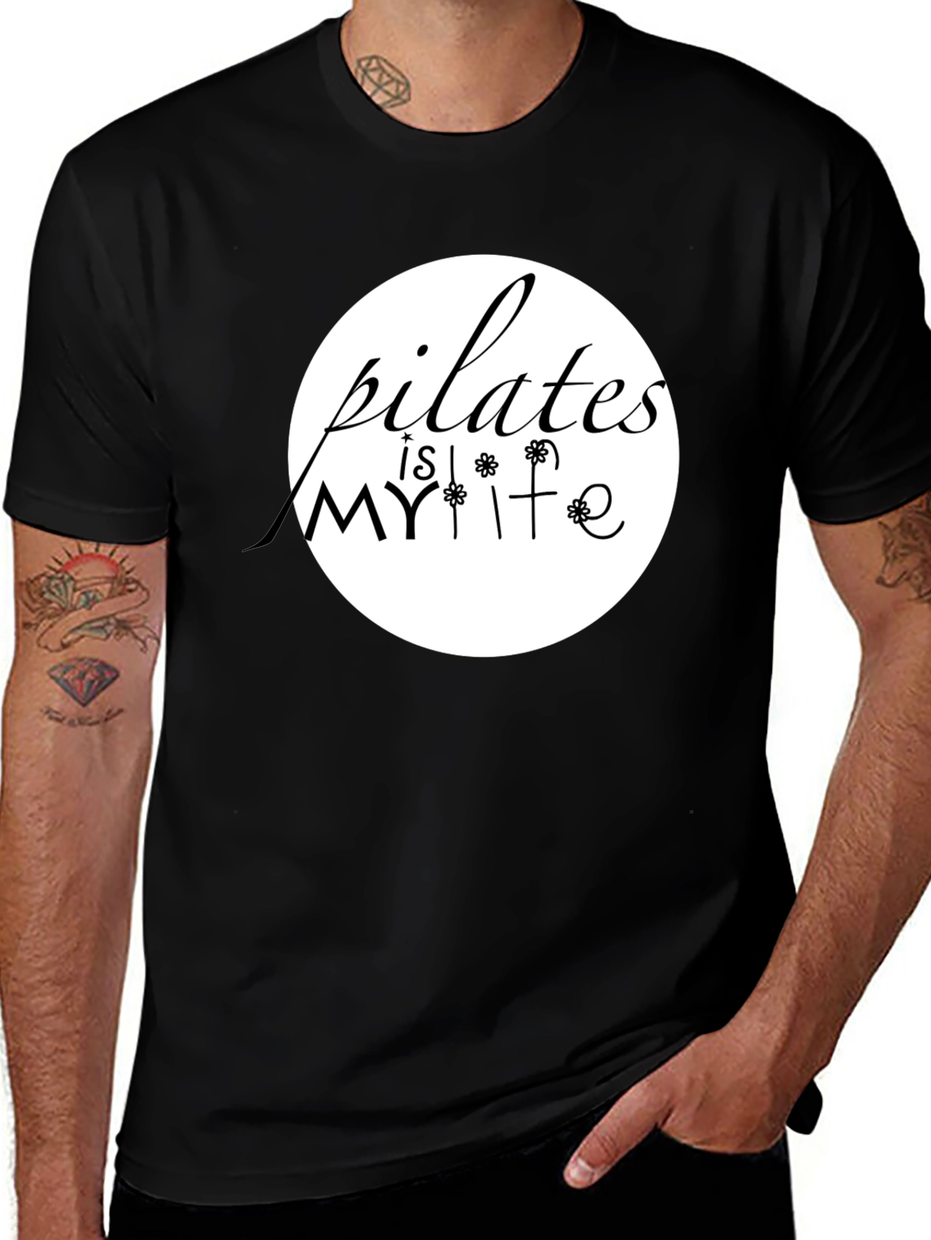 Pilates is My Life Graphic Tee - Black