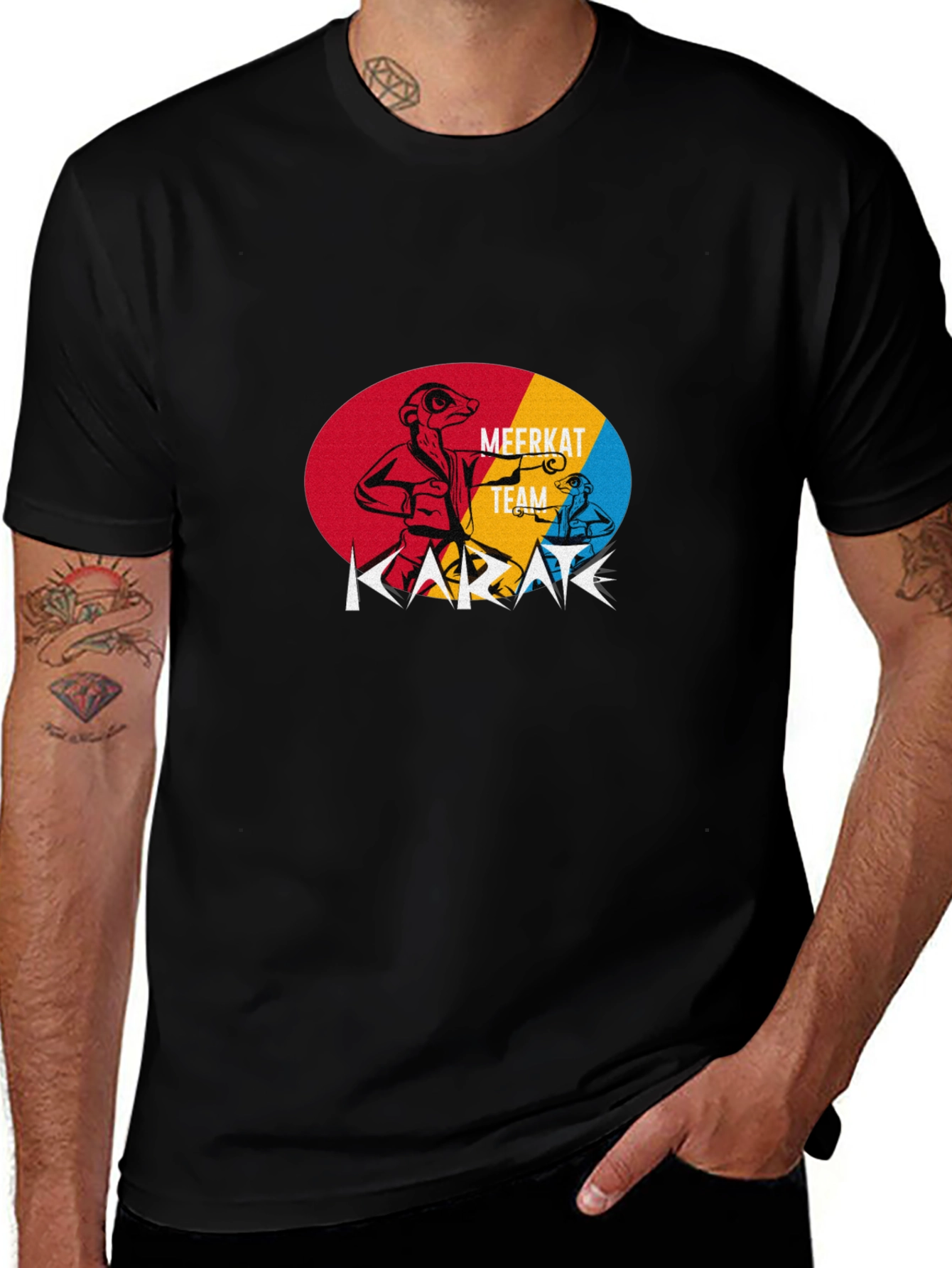 Meerkat Karate Team Black T-Shirt