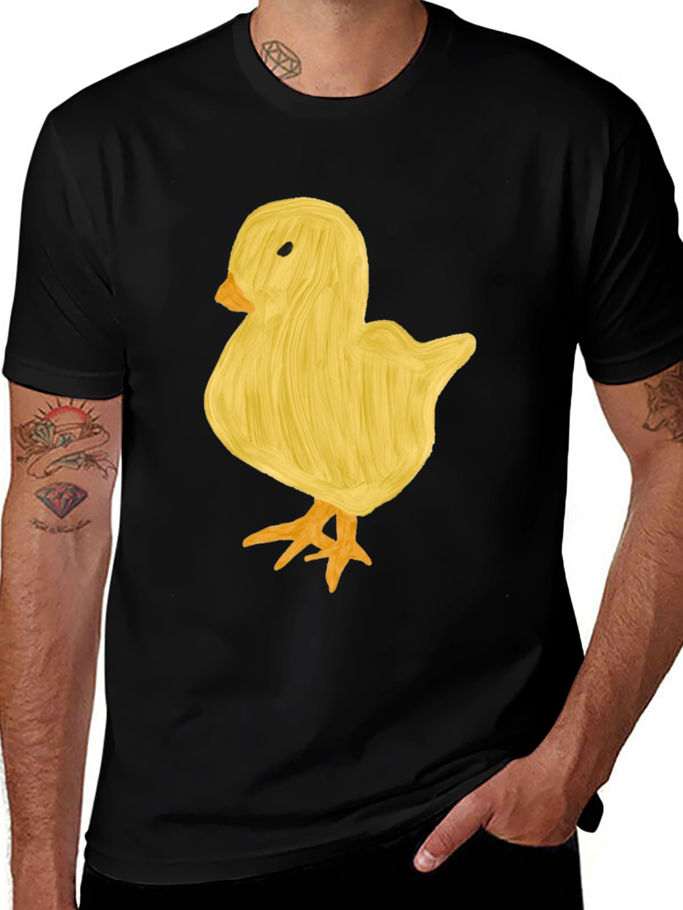 Variant 4 of Cute Chick Graphic Tee - Unisex Black T-Shirt
