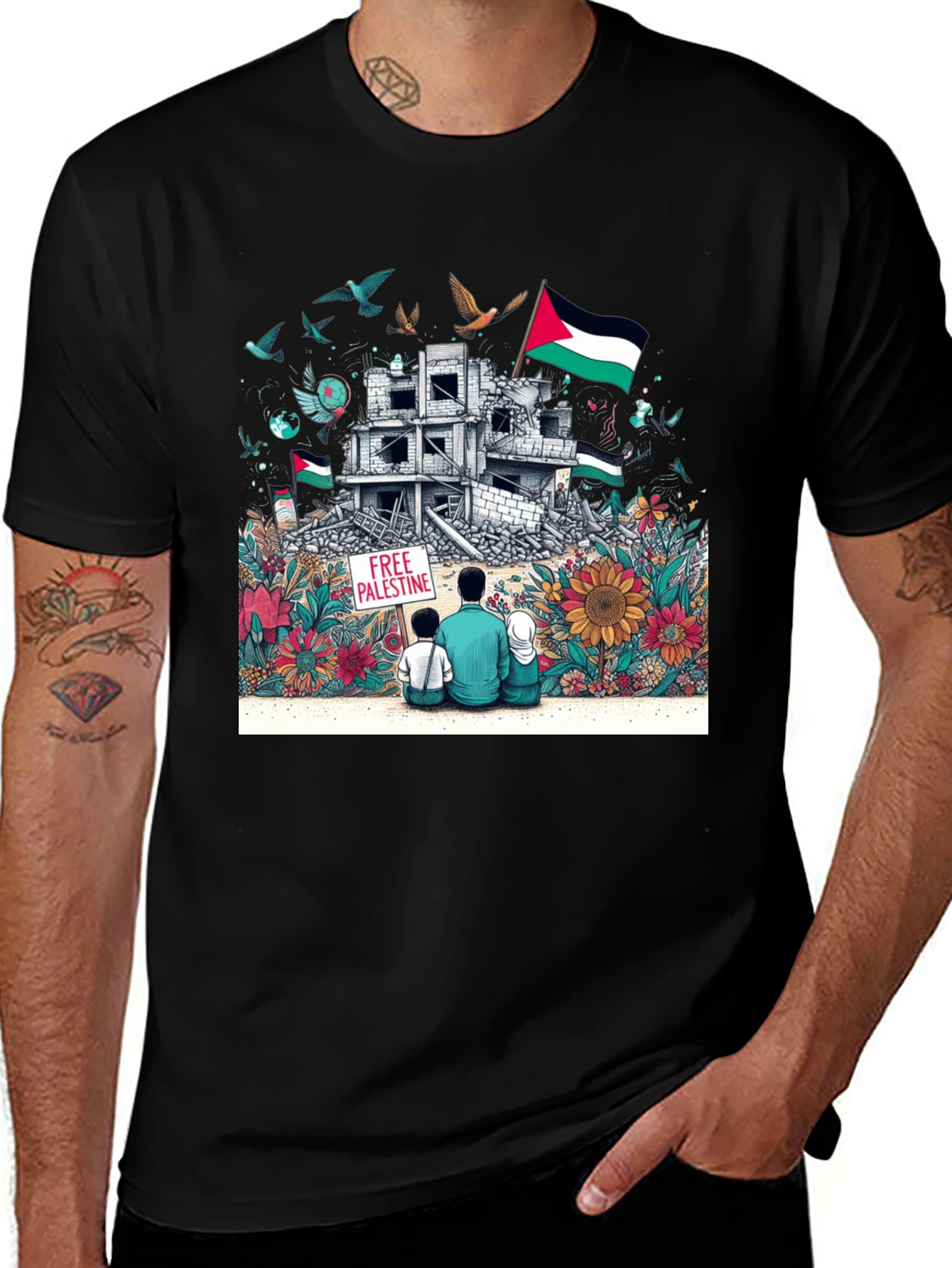 Free Palestine T-Shirt - Solidarity & Hope Tee