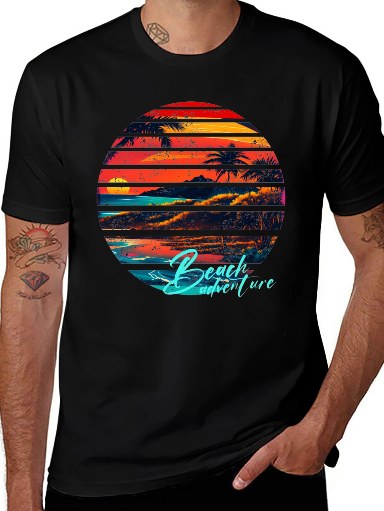 Variant 19 of Retro Beach Adventure Graphic T-Shirt