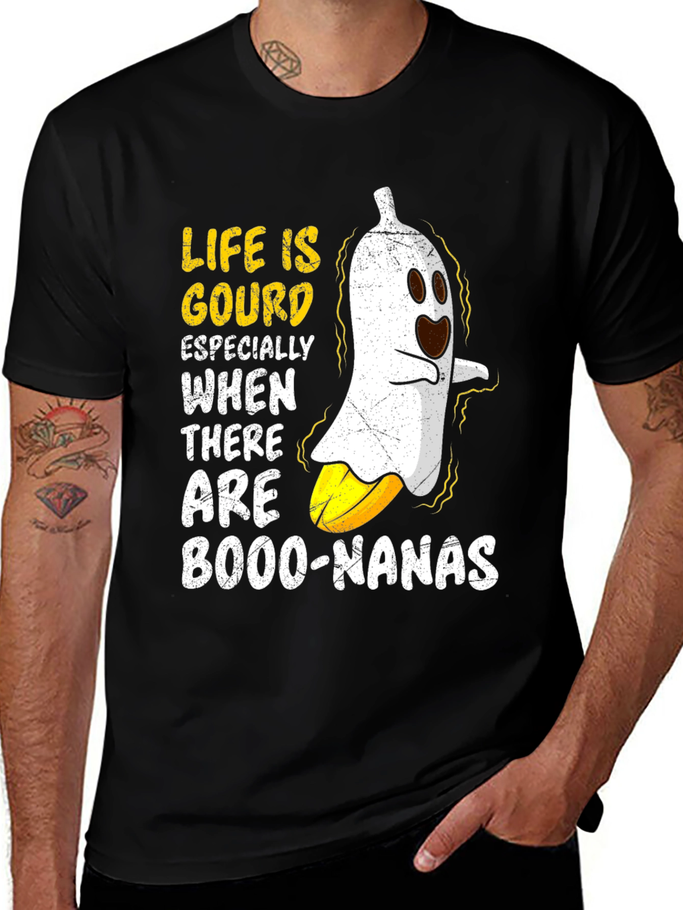 Variant 21 of Life is Gourd T-Shirt Banana Halloween Graphic Tee