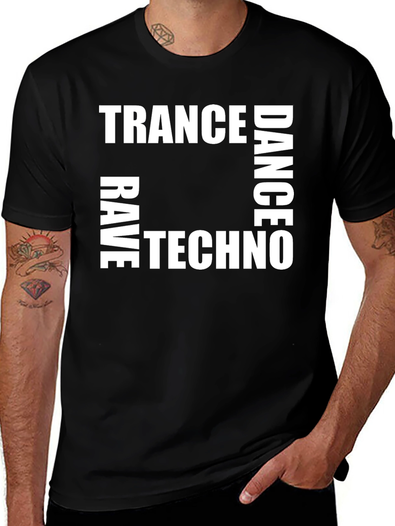 Variant 5 of Trance Dance Techno Rave Graphic Tee