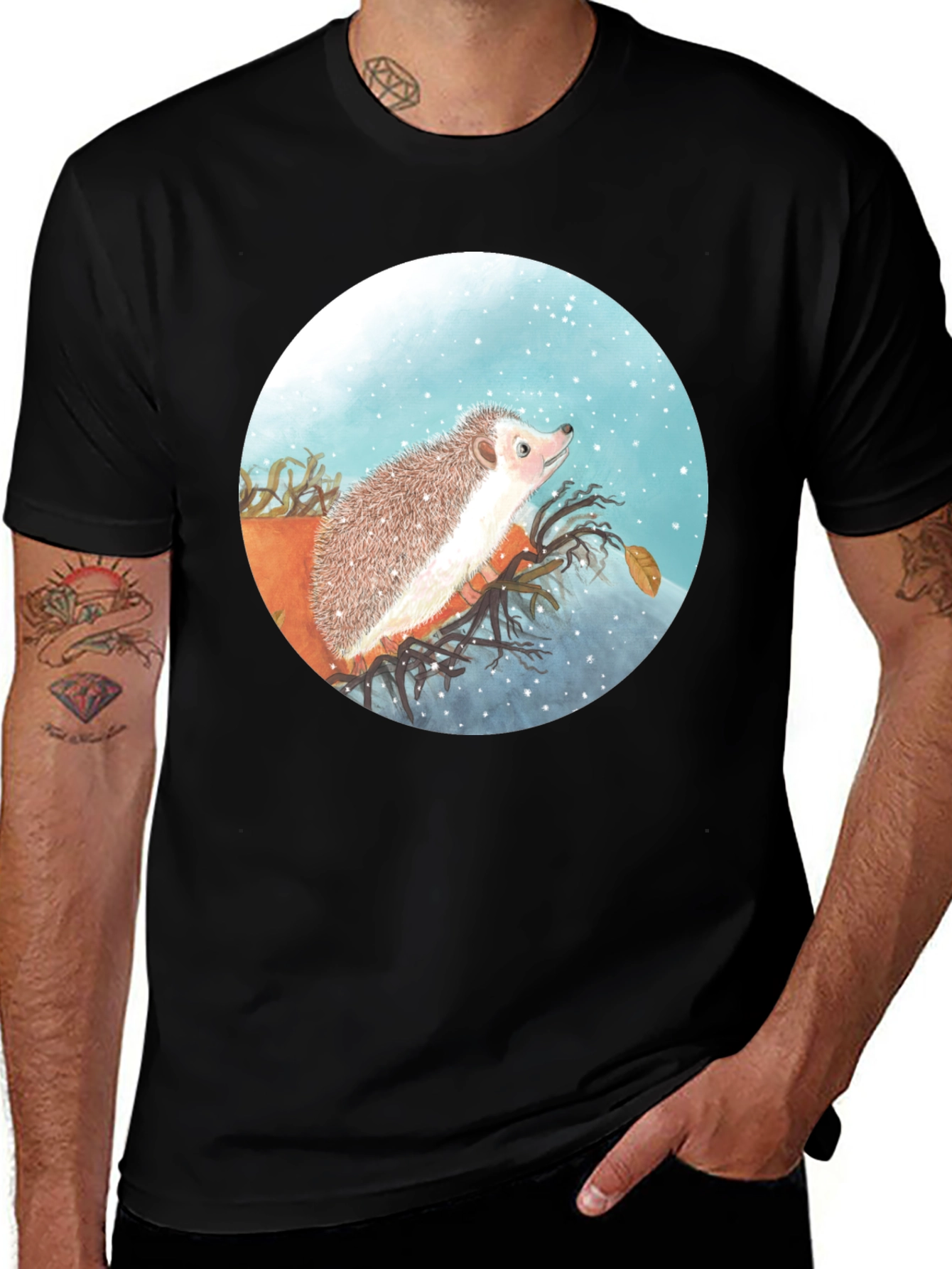 Variant 12 of Hedgehog Graphic Print T-Shirt