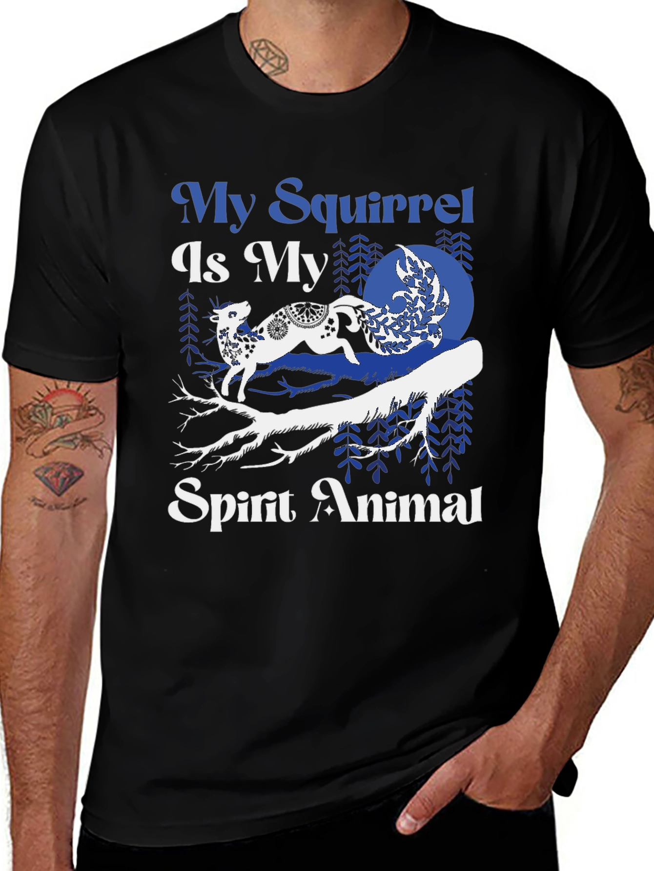 Variant 14 of Squirrel Spirit Animal Graphic Tee - Nature Inspired