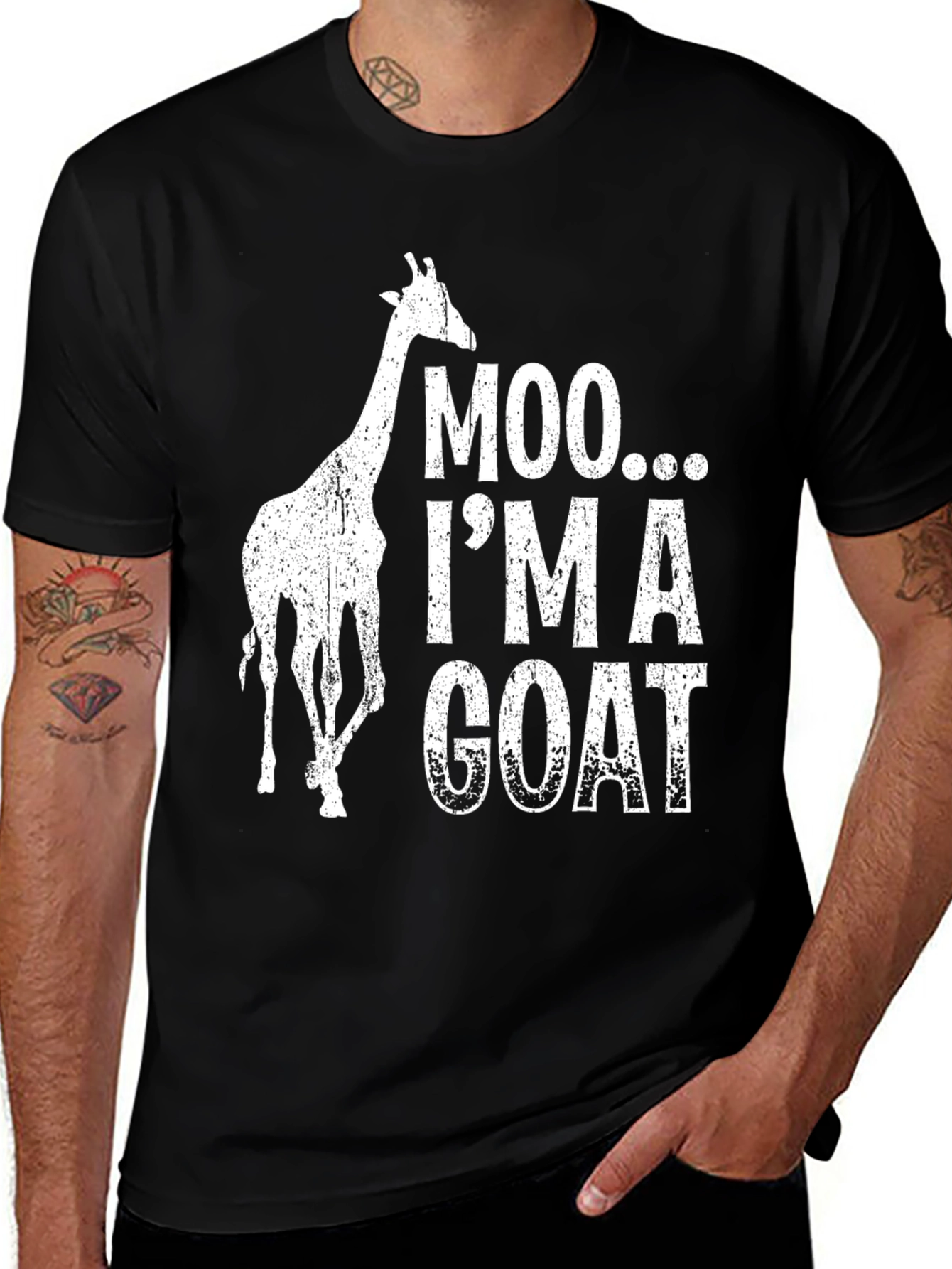 Variant 7 of Moo I'm a Goat Giraffe T-Shirt
